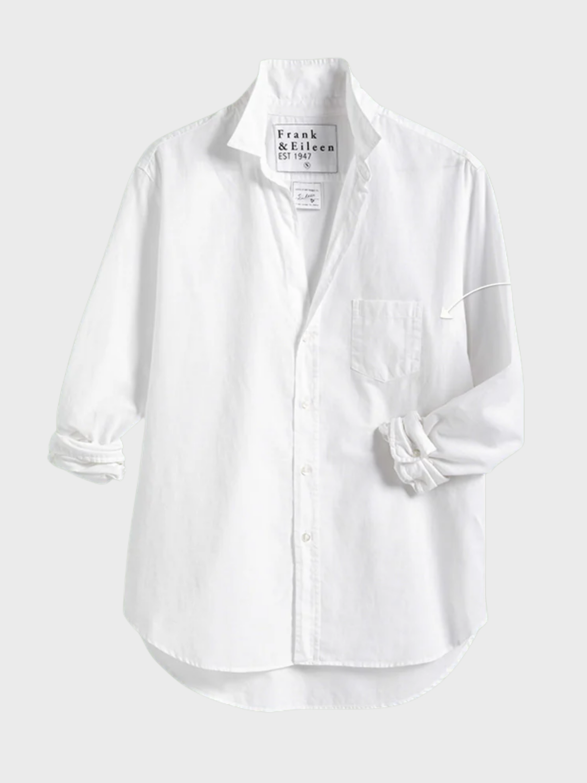 Frank & Eileen Eileen Button Up Shirt White Denim-Shirts-West of Woodward Boutique-Vancouver-Canada