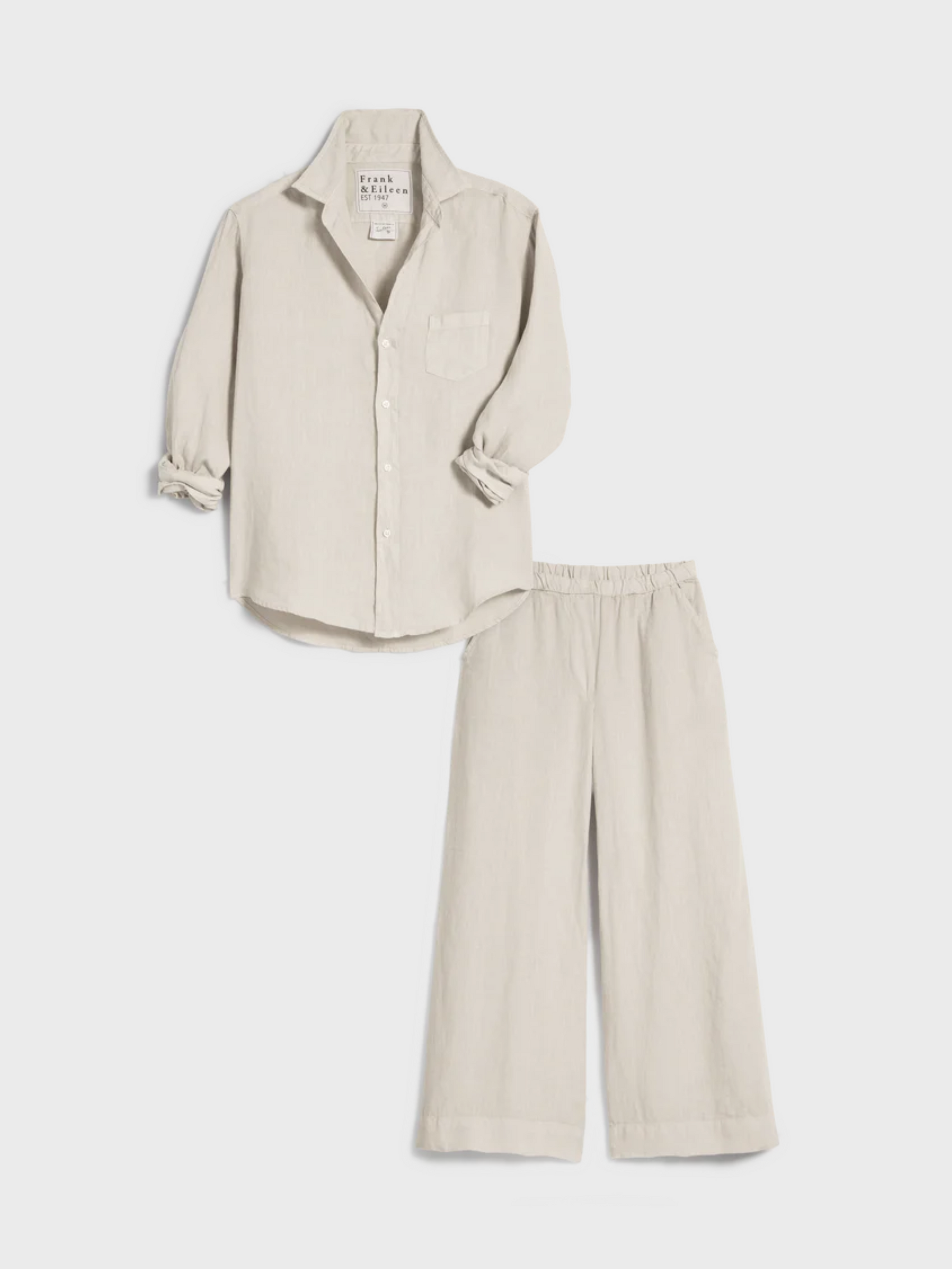 Frank & Eileen Tuscany Getaway Set Sand Linen-Shirts-West of Woodward Boutique-Vancouver-Canada