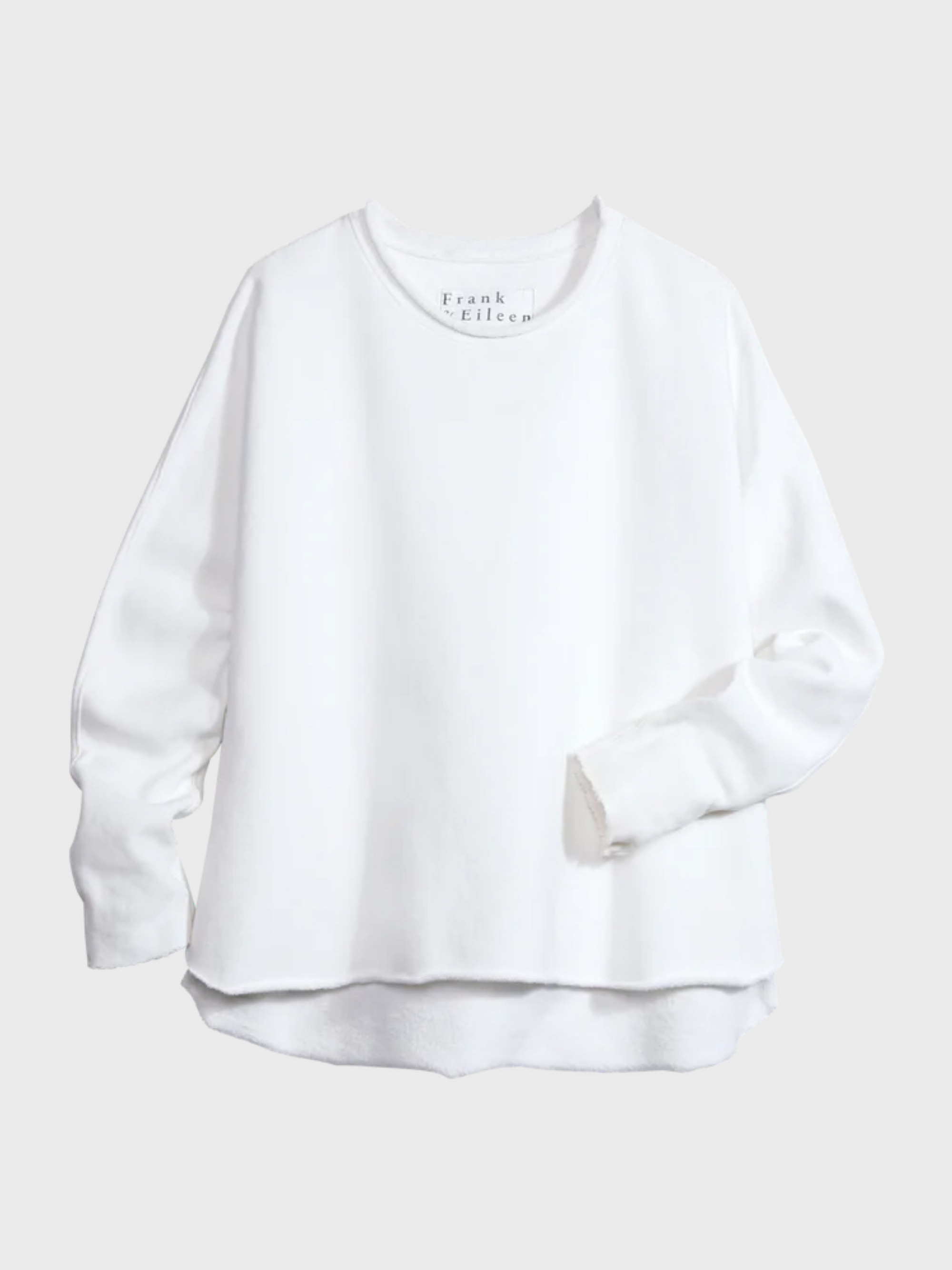 Frank & Eileen Anna Long Sleeve Capelet White-Sweatshirts-West of Woodward Boutique-Vancouver-Canada