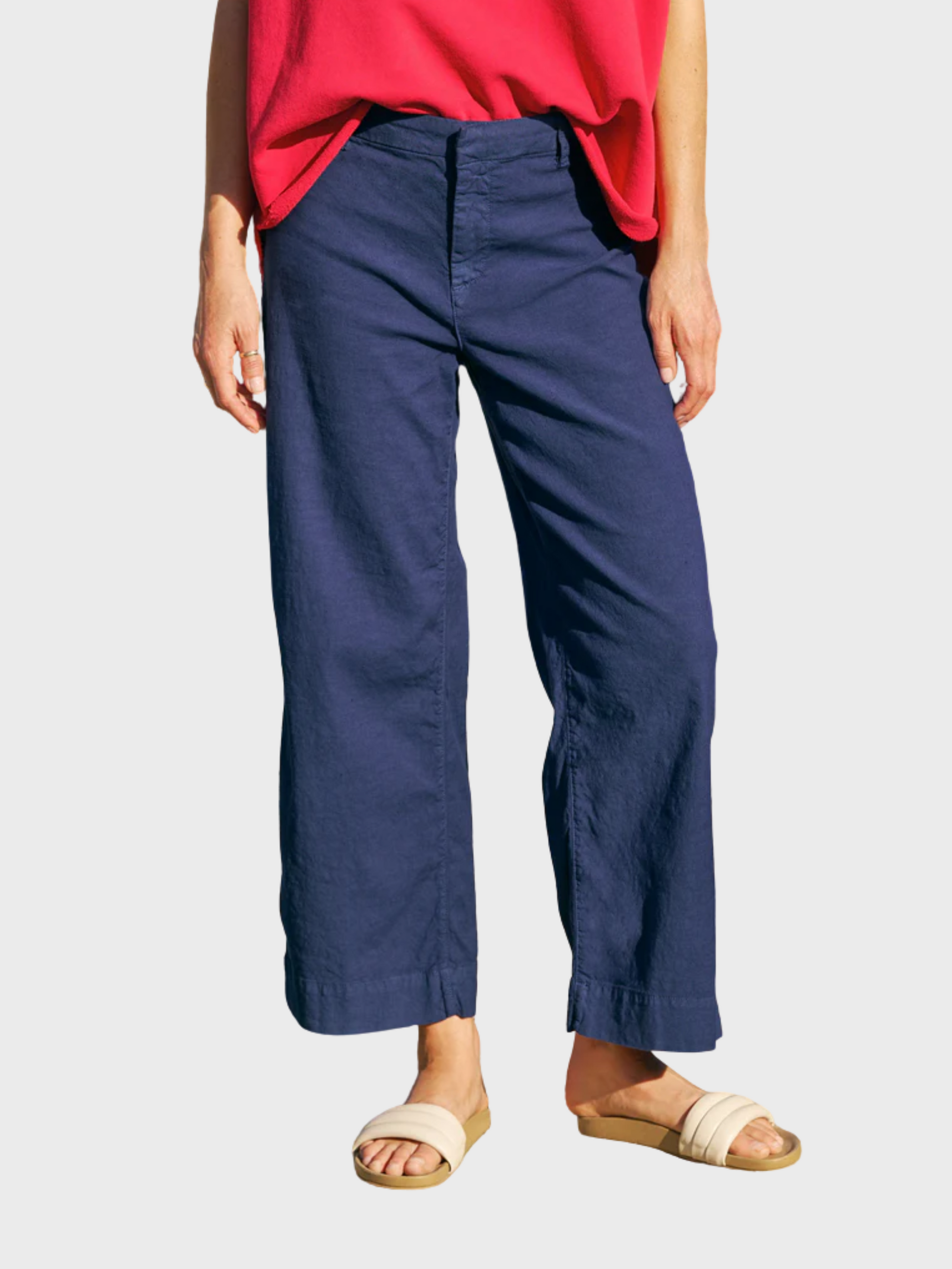 Frank & Eileen Wexford Utility Trouser Summer Navy-Pants-West of Woodward Boutique-Vancouver-Canada