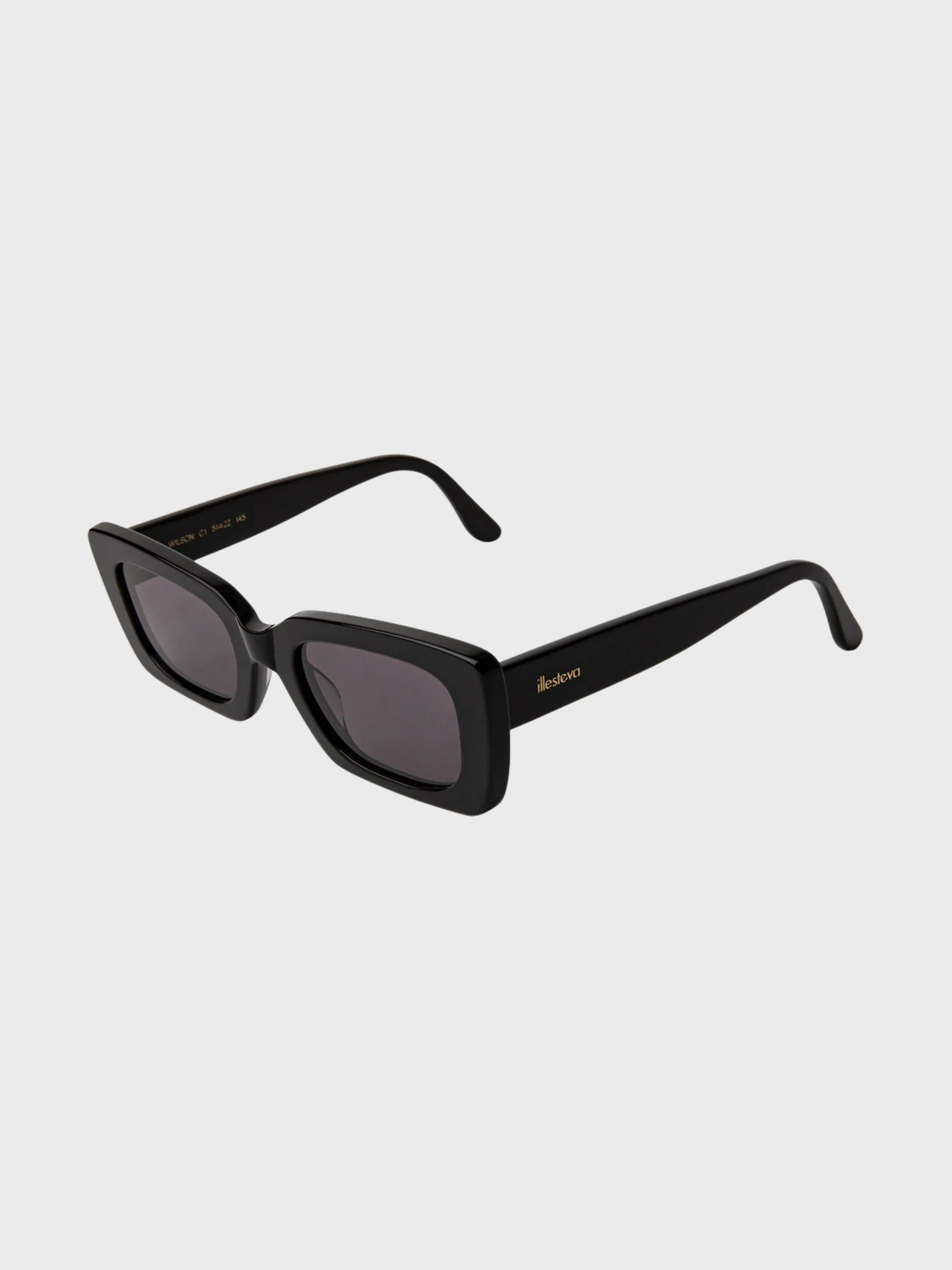 Illesteva Wilson Black Grey Flat Lense-Accessories-West of Woodward Boutique-Vancouver-Canada