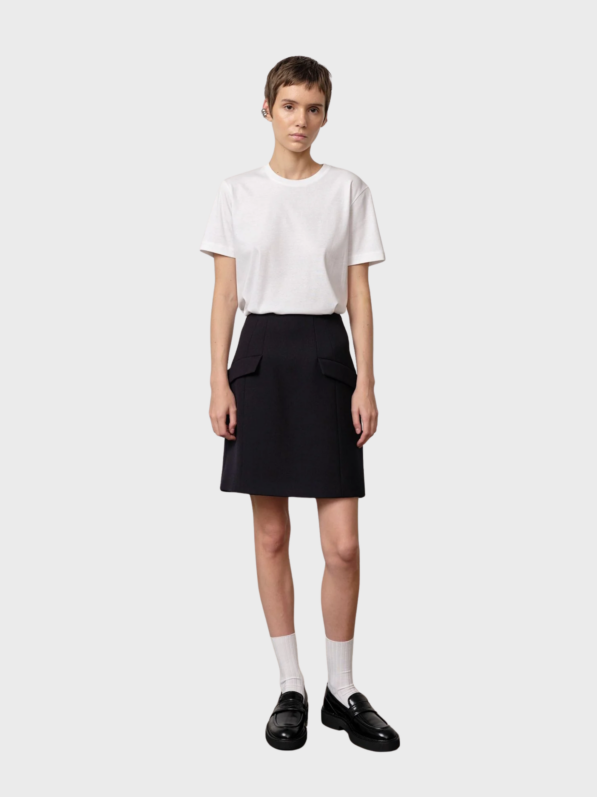 Herskind Benjamin Skirt Navy-Dresses-West of Woodward Boutique-Vancouver-Canada