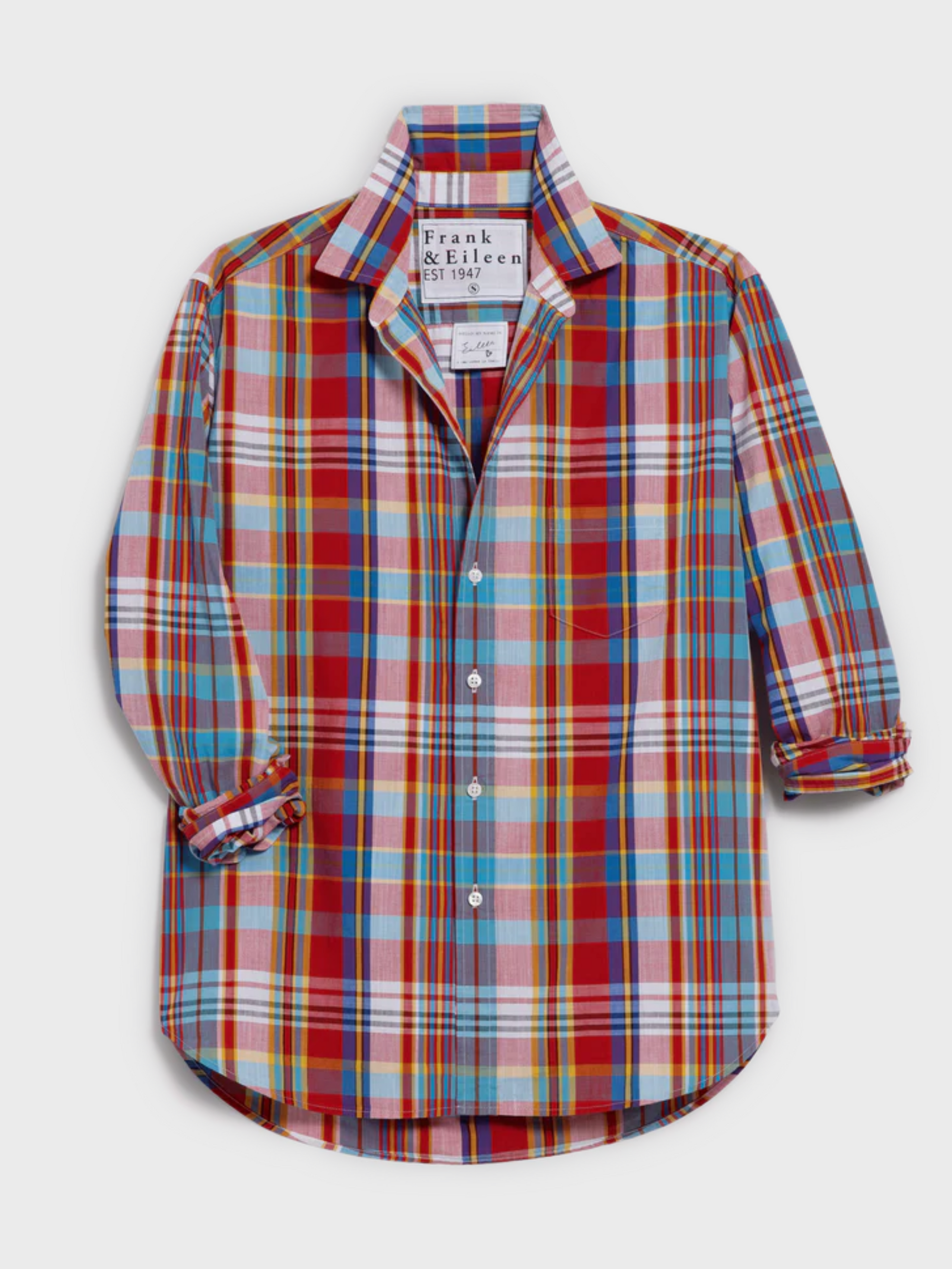 Frank & Eileen Eileen Button Up Shirt Primary Colour Plaid-Shirts-West of Woodward Boutique-Vancouver-Canada