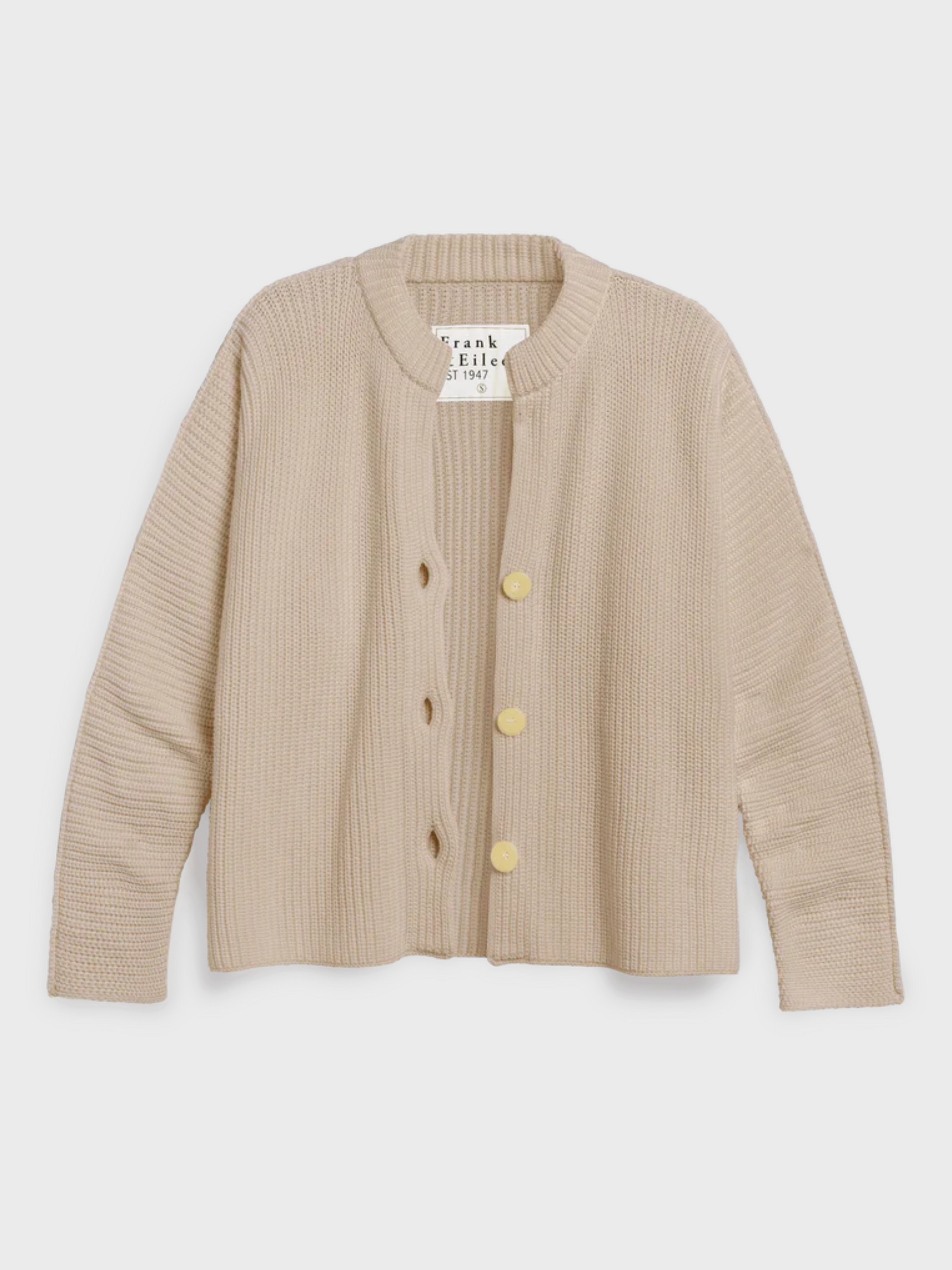 Frank & Eileen Montecito Cardigan Sand-Sweaters-West of Woodward Boutique-Vancouver-Canada