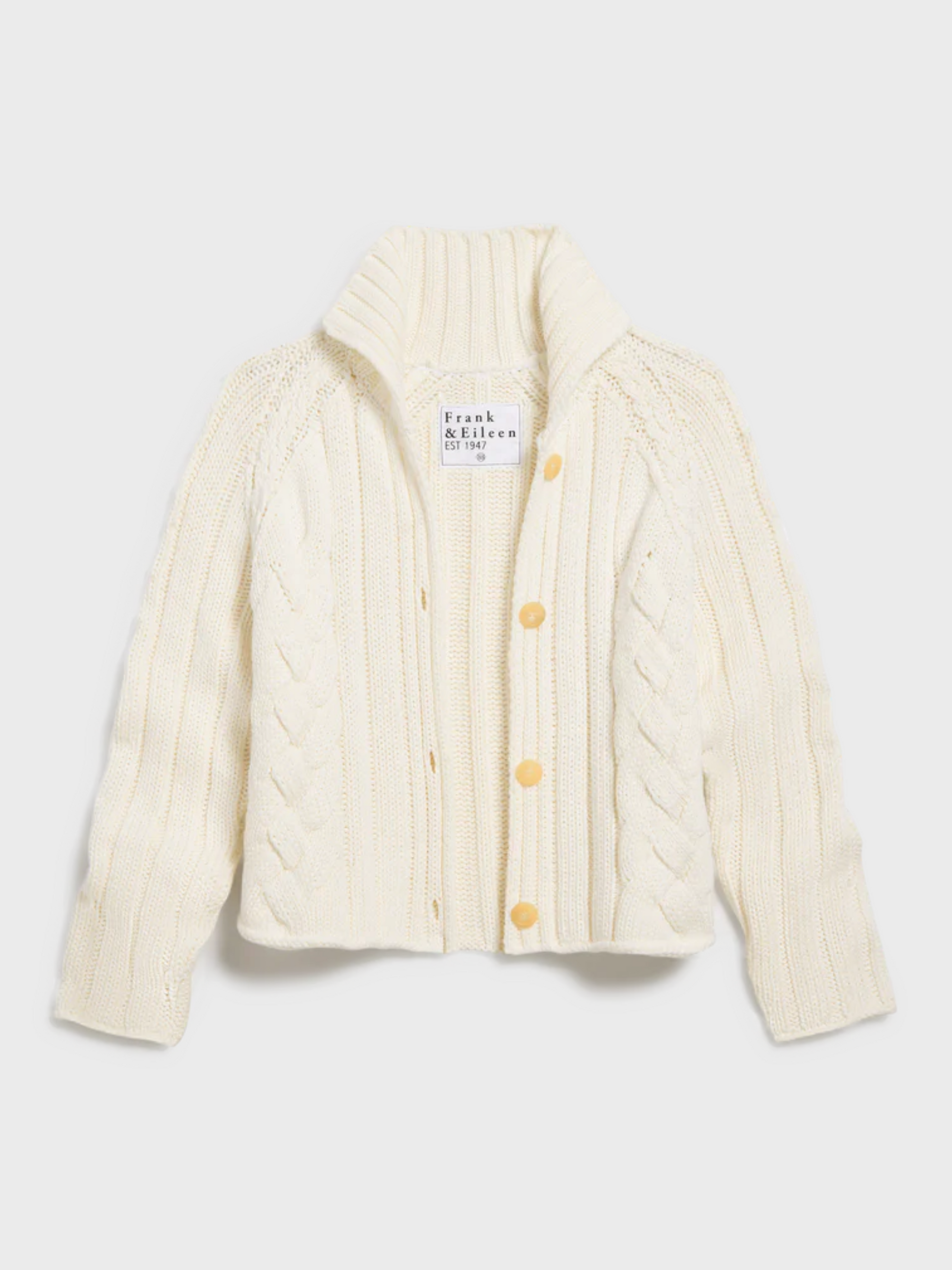 Frank &amp; Eileen Mini Cardigan Ivory-Sweaters-West of Woodward Boutique-Vancouver-Canada