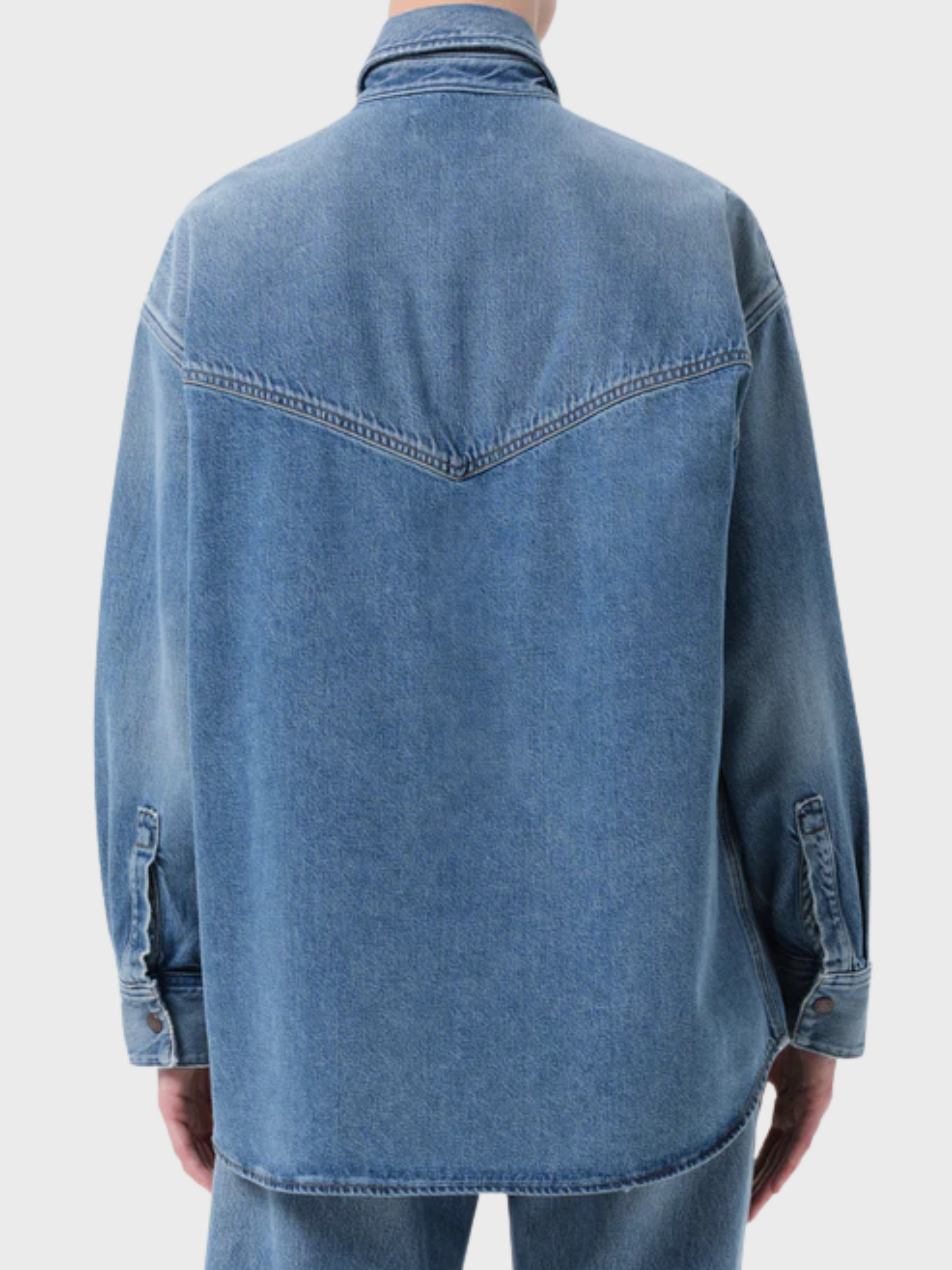 Agolde Lotta Denim Shirt Grade-Shirts-West of Woodward Boutique-Vancouver-Canada