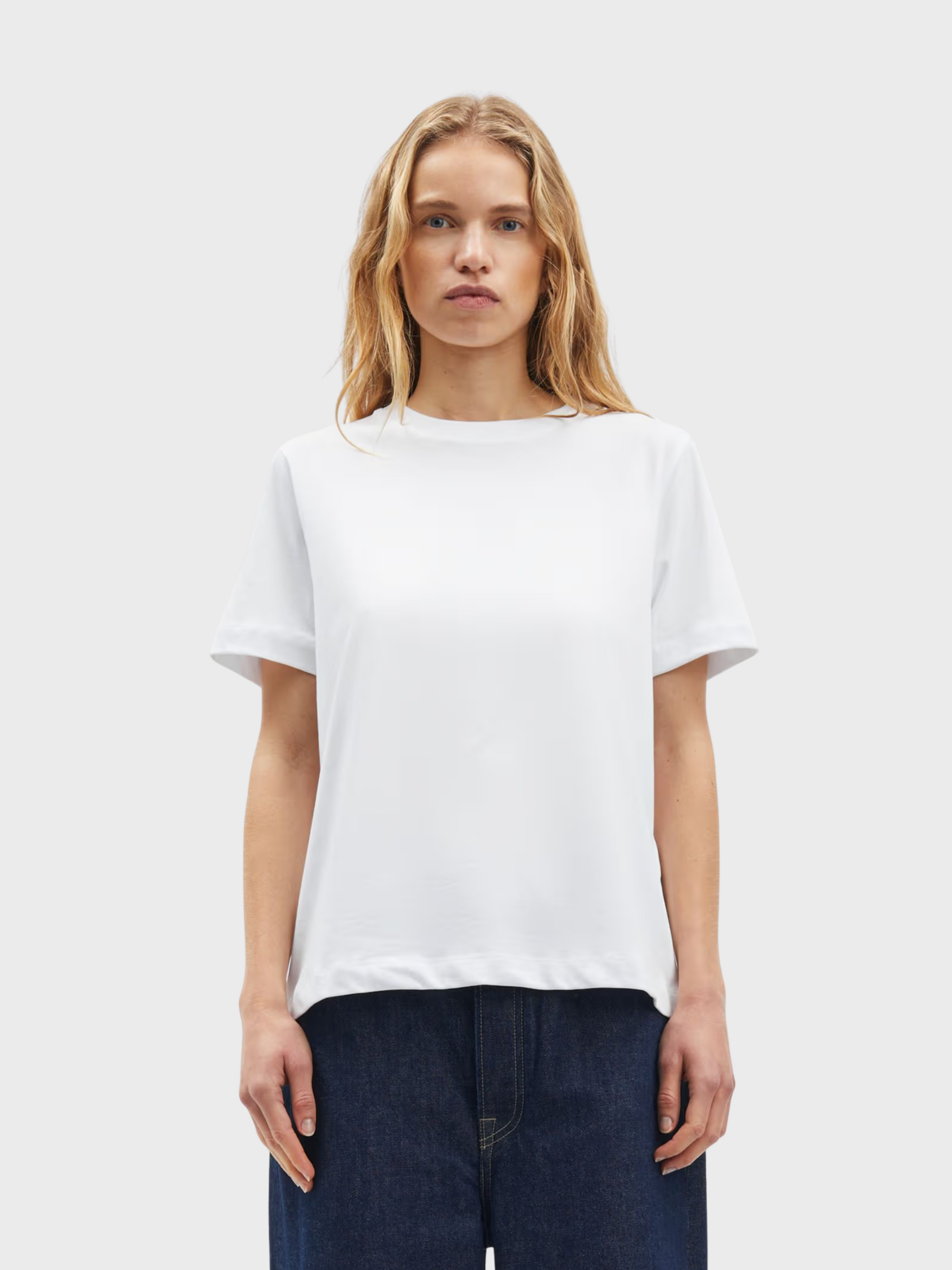 Samsoe Camino T-Shirt - White-T-Shirts-West of Woodward Boutique-Vancouver-Canada