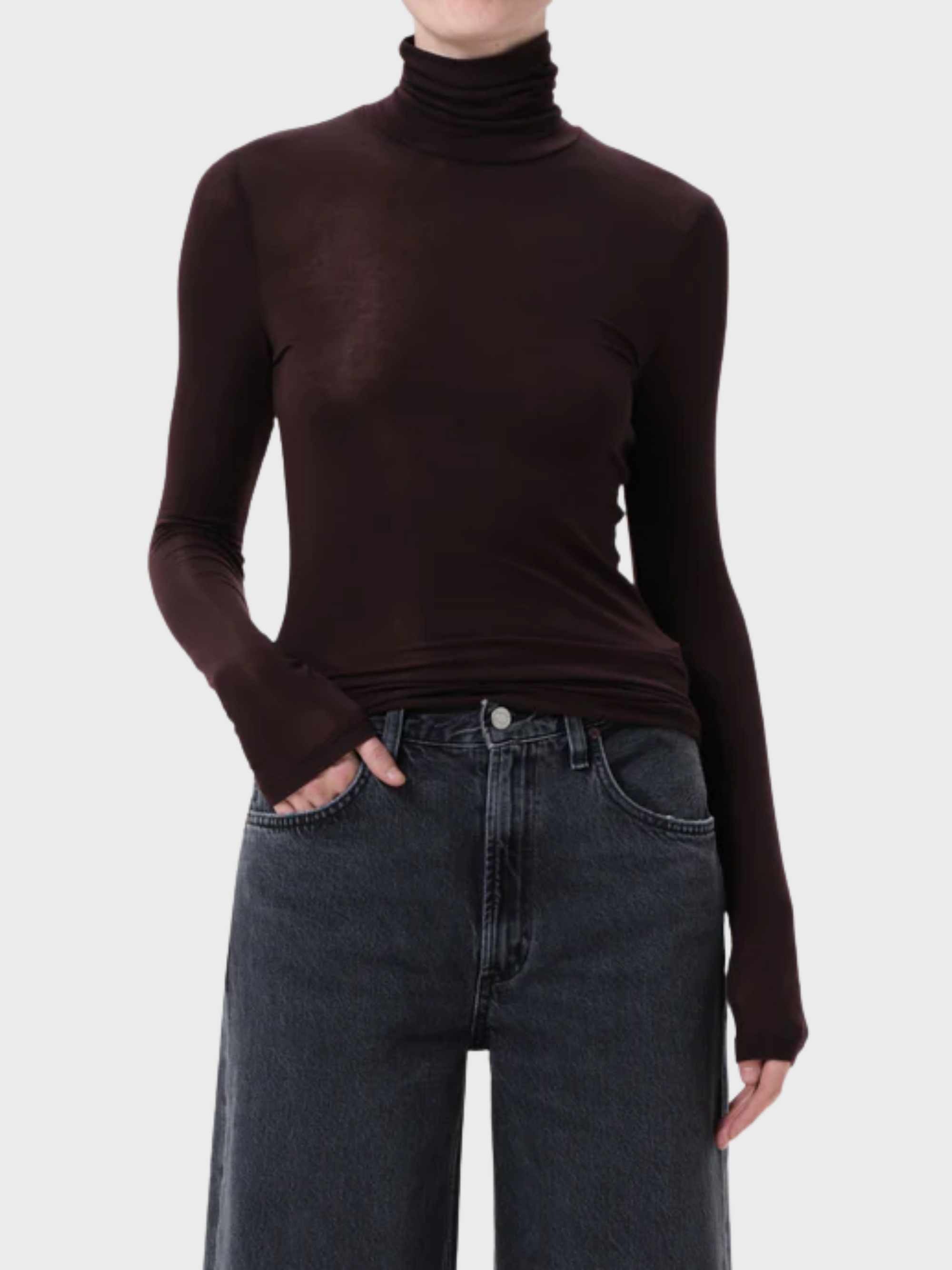 Agolde Pascale Turtleneck Root-T-Shirts-West of Woodward Boutique-Vancouver-Canada