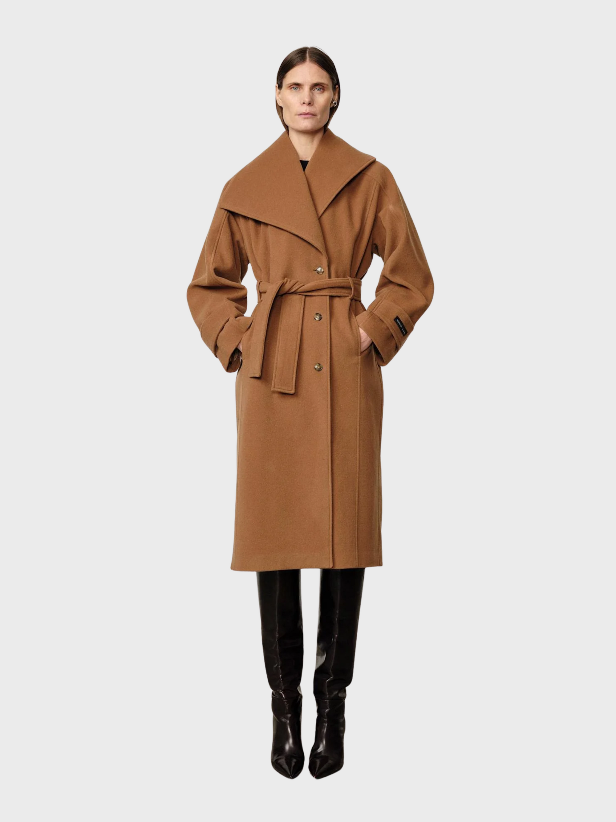 Herskind Brooke Coat Camel-Coats-West of Woodward Boutique-Vancouver-Canada