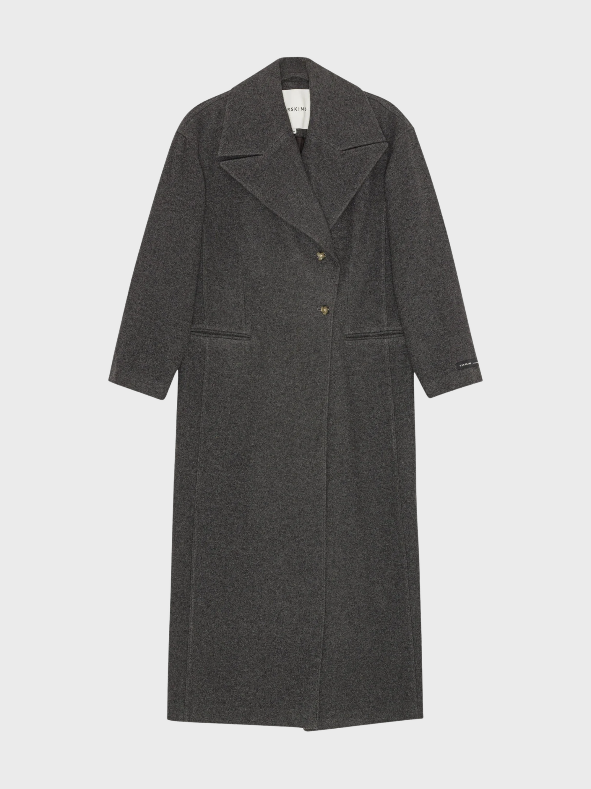 Herskind Stewart Wool Coat Grey-Coats-West of Woodward Boutique-Vancouver-Canada