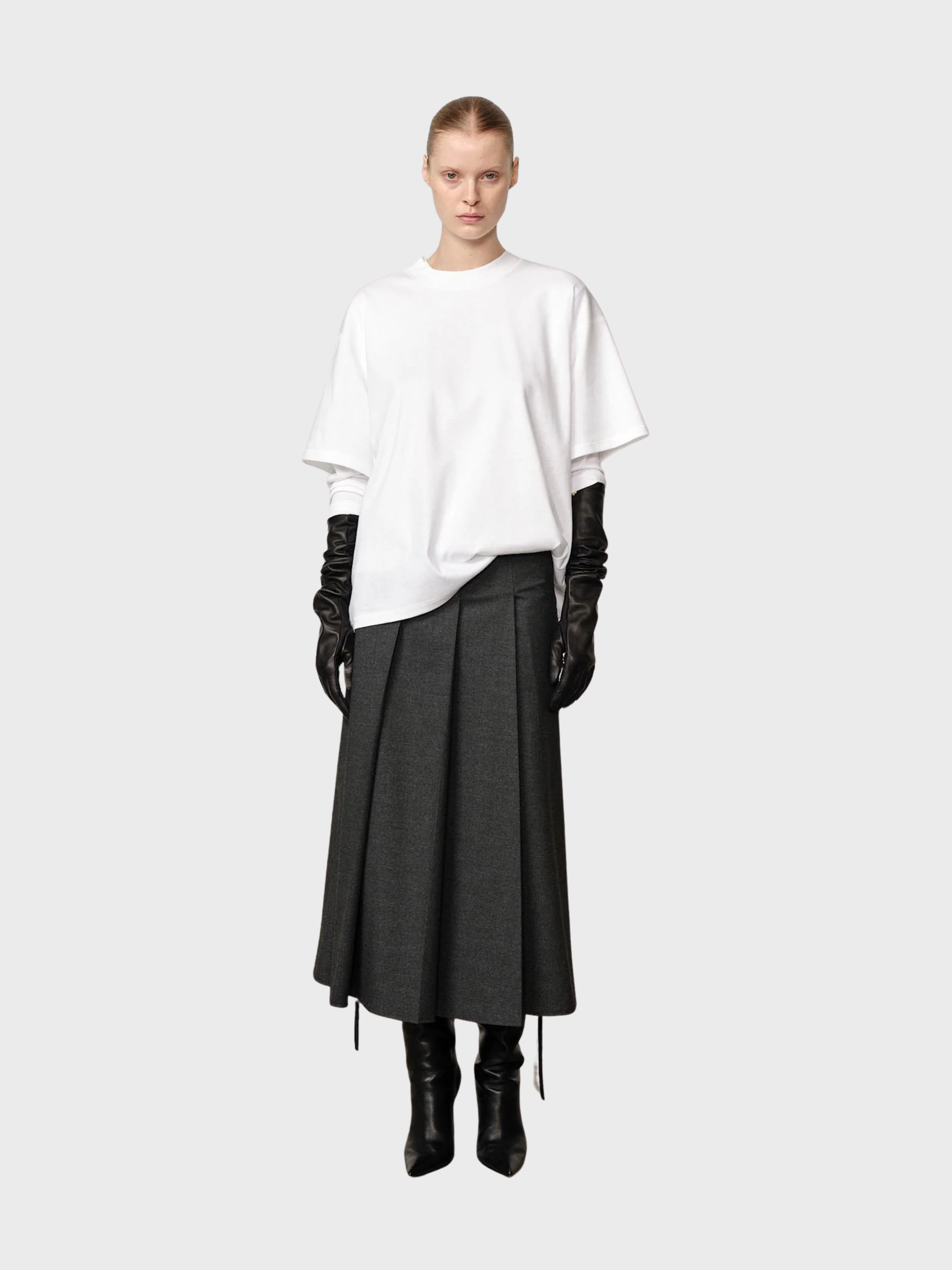 Herskind Richard Skirt Checks Grey-Dresses-West of Woodward Boutique-Vancouver-Canada