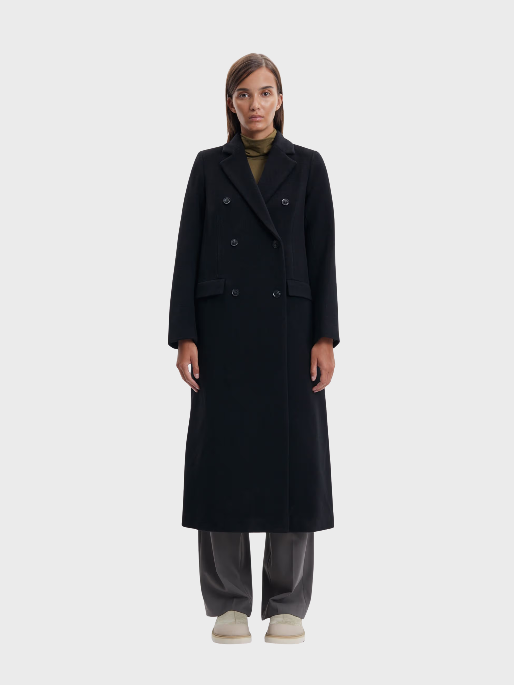 Samsoe Falcon Coat Black-Coats-West of Woodward Boutique-Vancouver-Canada