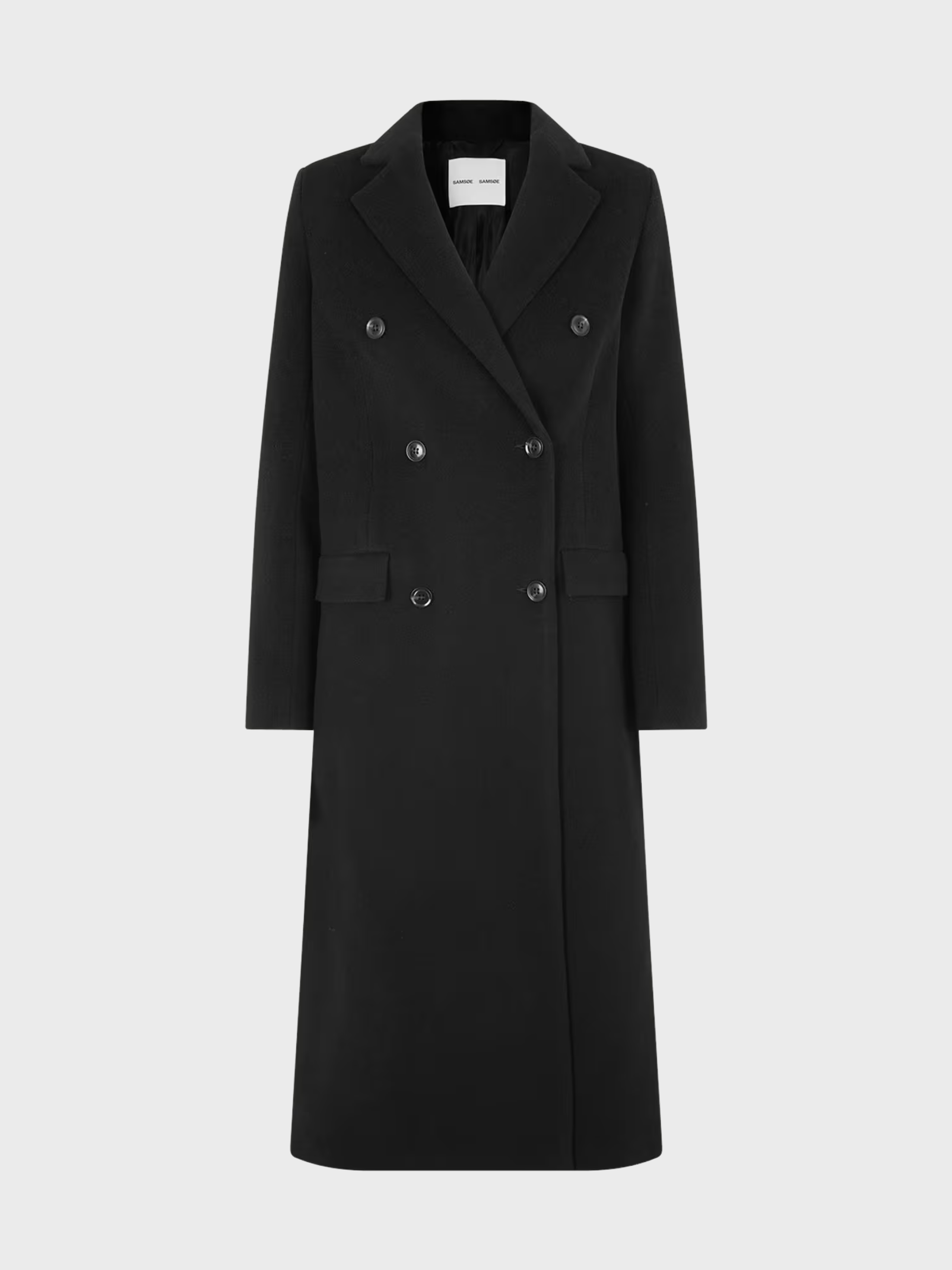 Samsoe Falcon Coat Black-Coats-West of Woodward Boutique-Vancouver-Canada