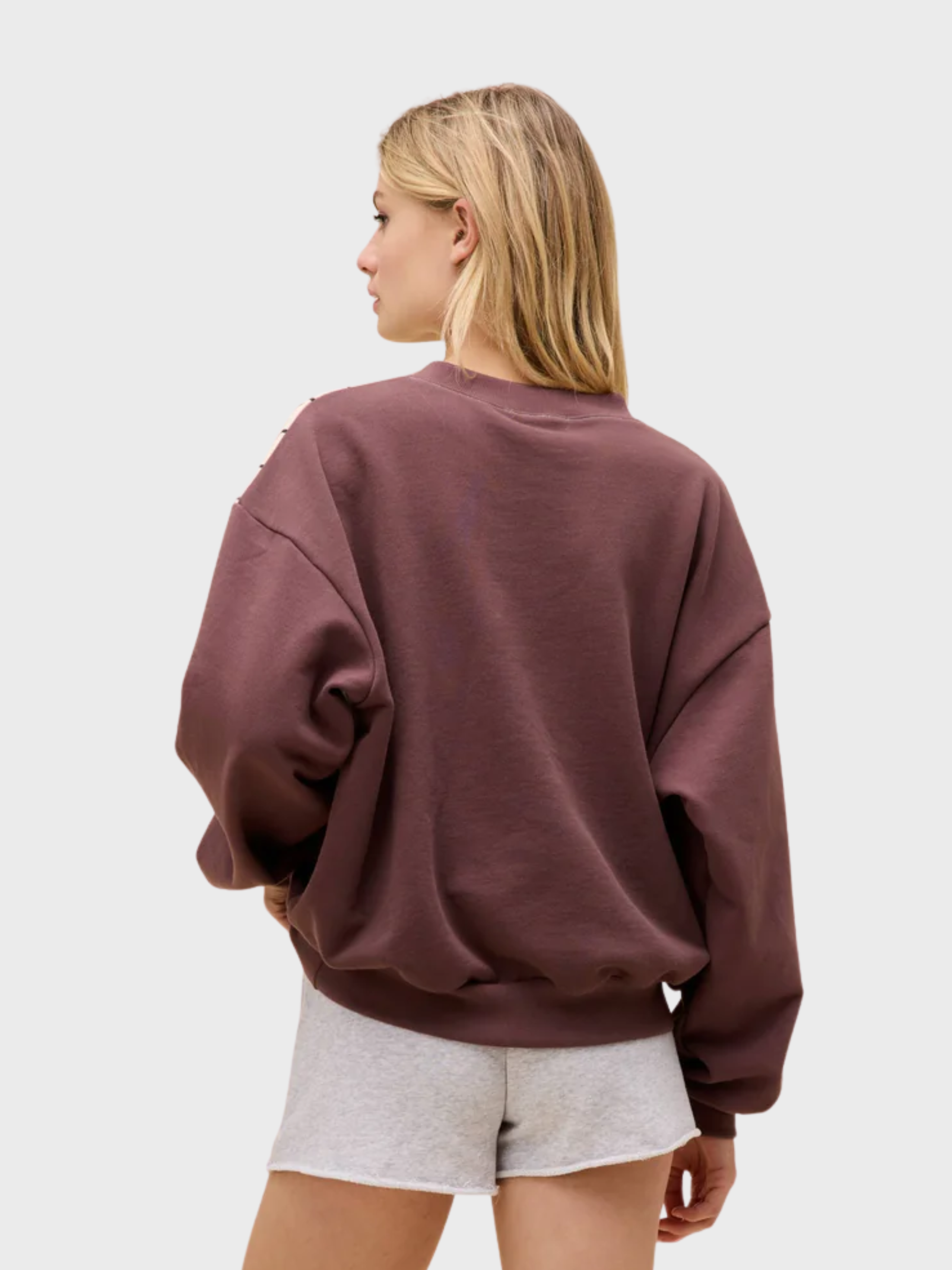 Daydreamer Athletic Club Colourblock Sweatshirt Brown-Sweatshirts-West of Woodward Boutique-Vancouver-Canada