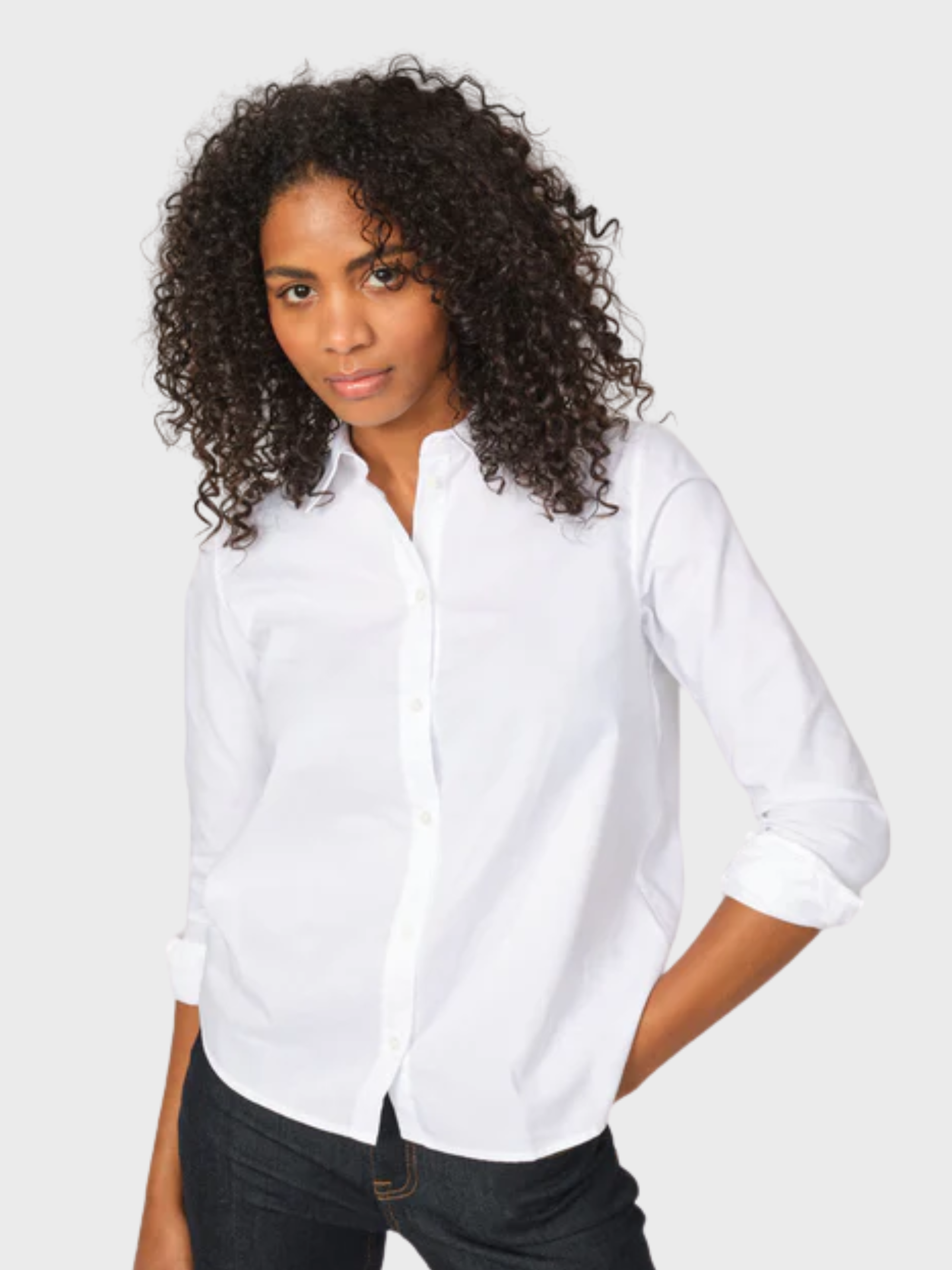 Mos Mosh Anica Oxford Shirt White-Shirts-West of Woodward Boutique-Vancouver-Canada