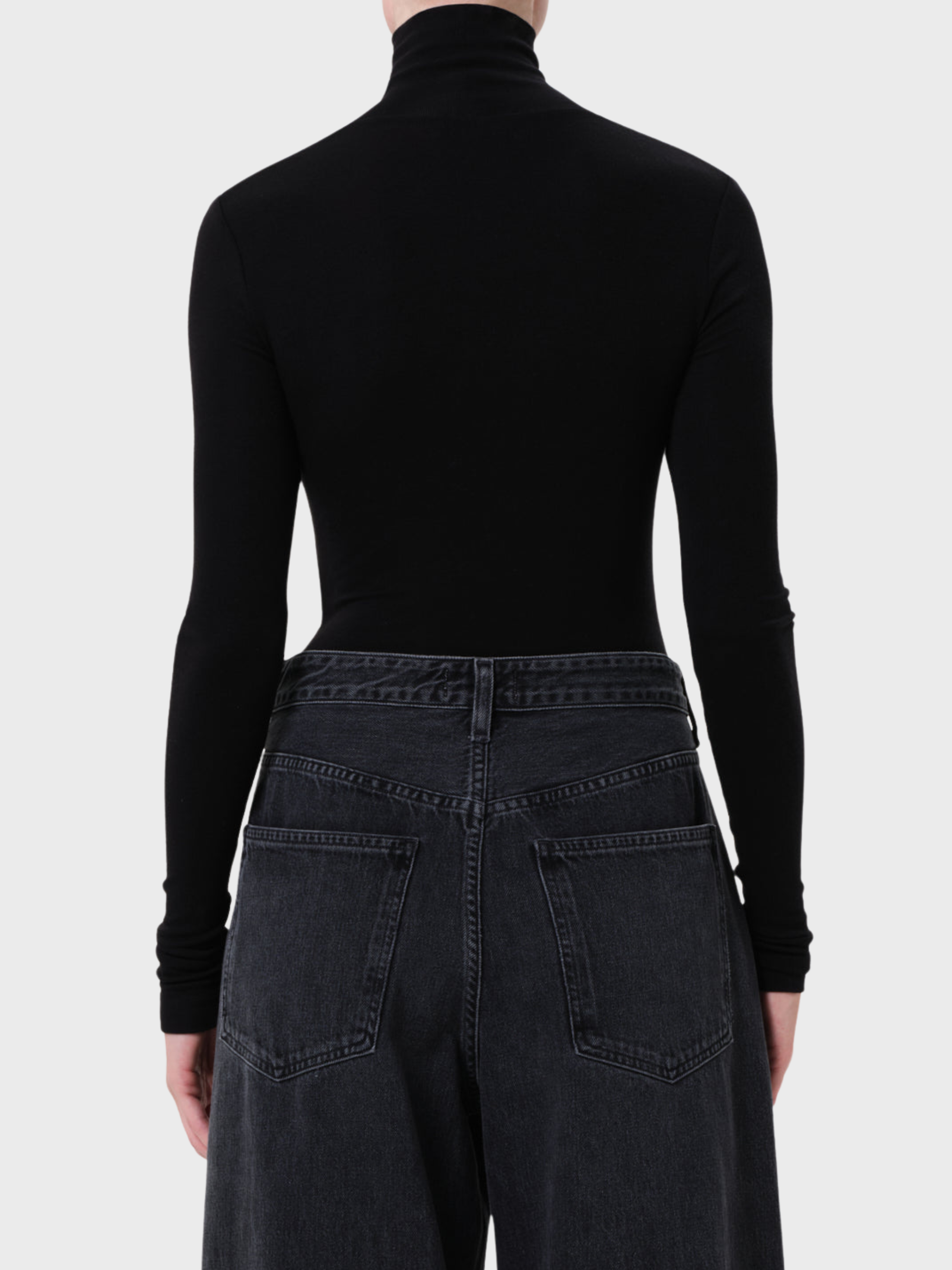 Agolde Wilma Bodysuit Black-T-Shirts-West of Woodward Boutique-Vancouver-Canada