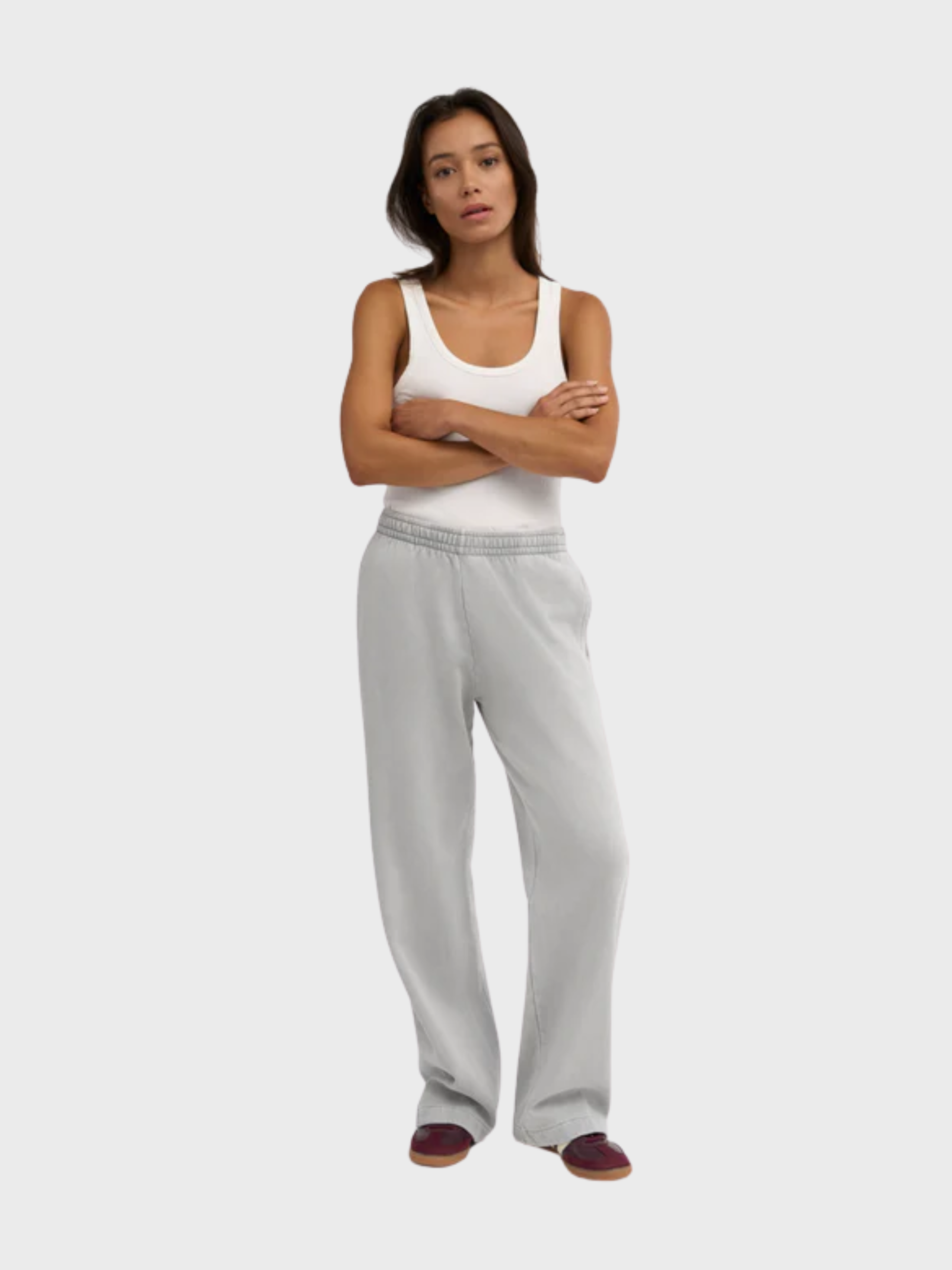 Colorful Standard Straight Leg Sweatpants Faded Grey-Sweatshirts-West of Woodward Boutique-Vancouver-Canada