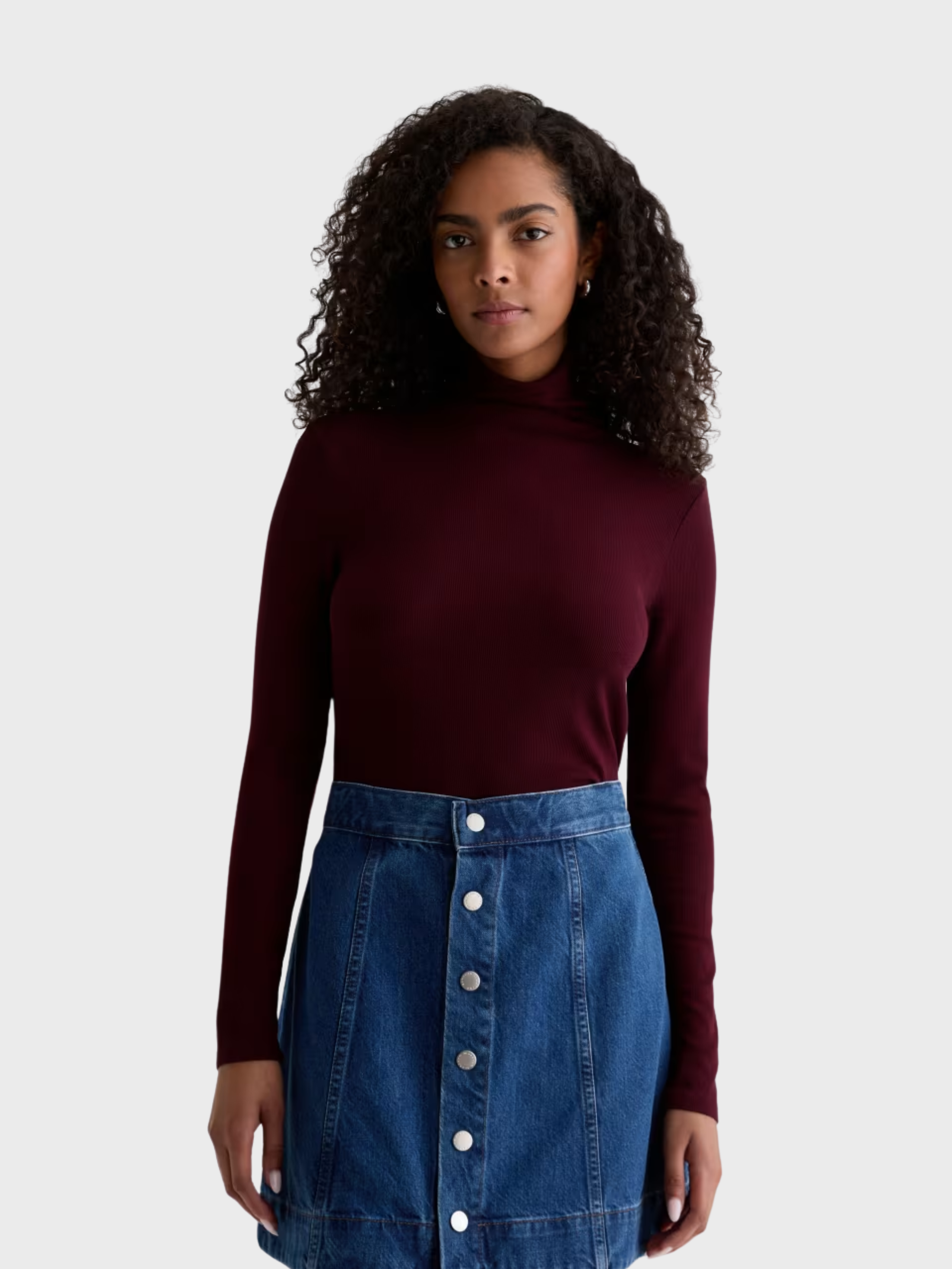 AG Chels Turtleneck Top Winery-T-Shirts-West of Woodward Boutique-Vancouver-Canada