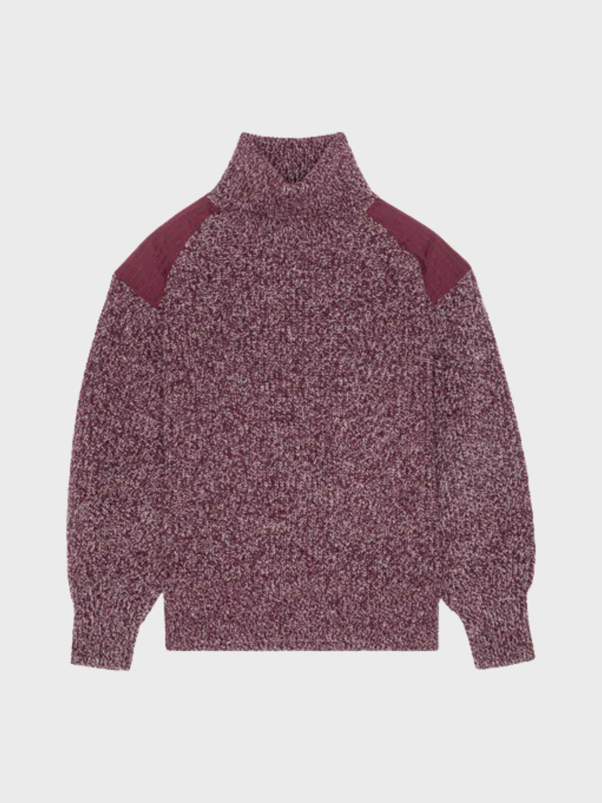 Nation Ltd. Pepper Patched Sweater Heather Port-Sweaters-West of Woodward Boutique-Vancouver-Canada