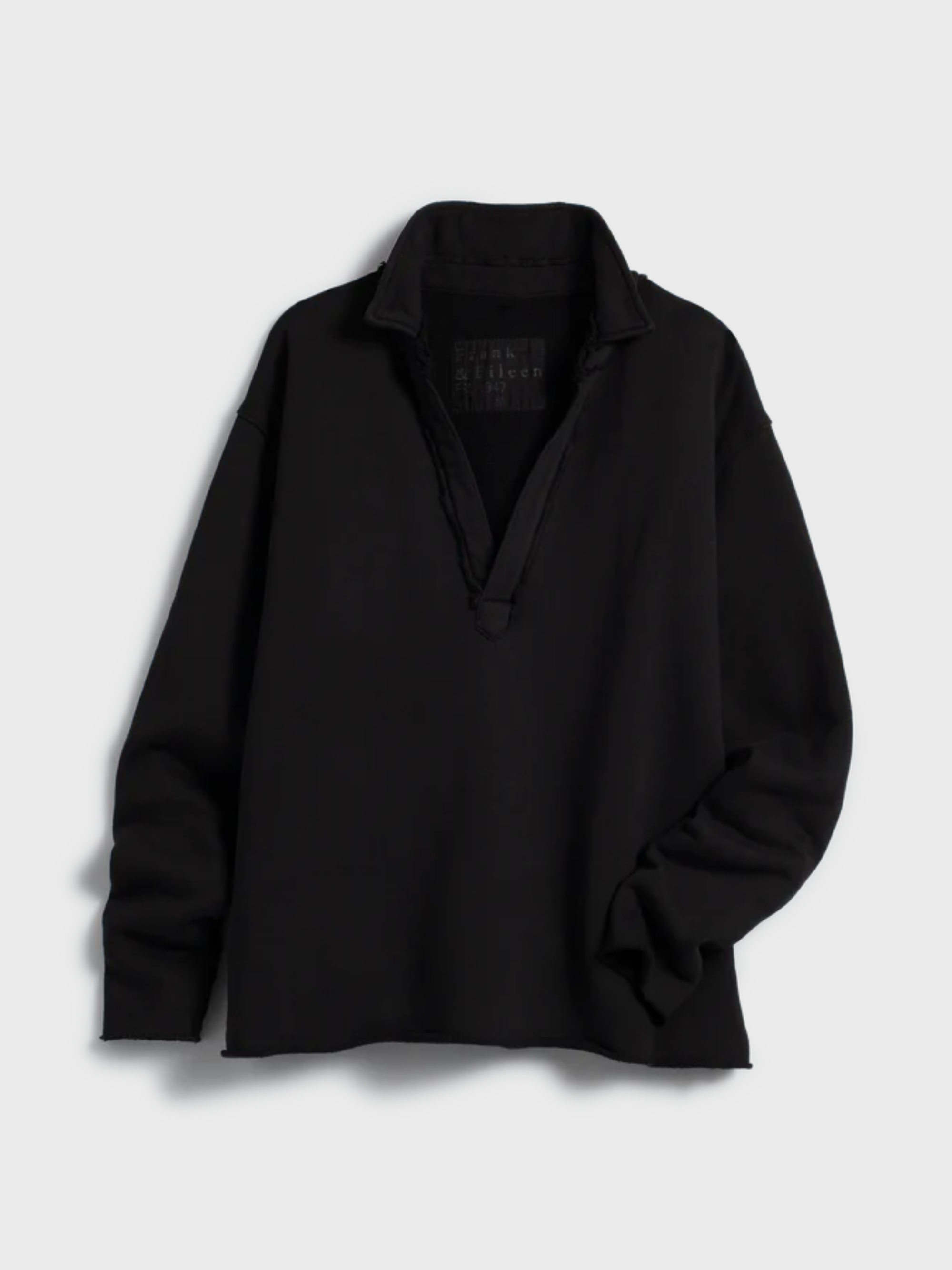 Frank & Eileen Patrick Popover Sweatshirt Black-Sweatshirts-West of Woodward Boutique-Vancouver-Canada