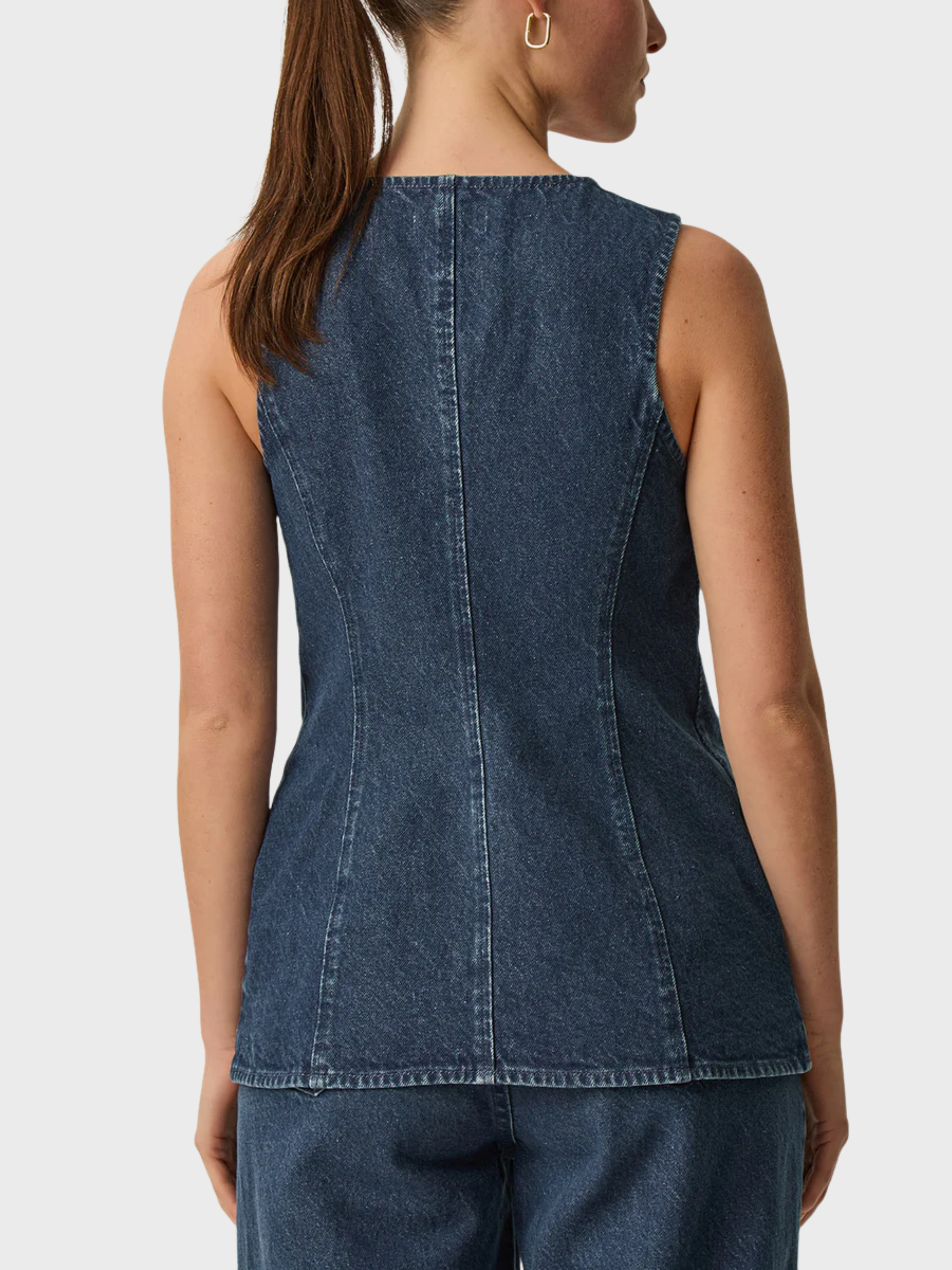 Des Petits Hauts Lucille Denim Shirt Dark Indigo-Shirts-West of Woodward Boutique-Vancouver-Canada