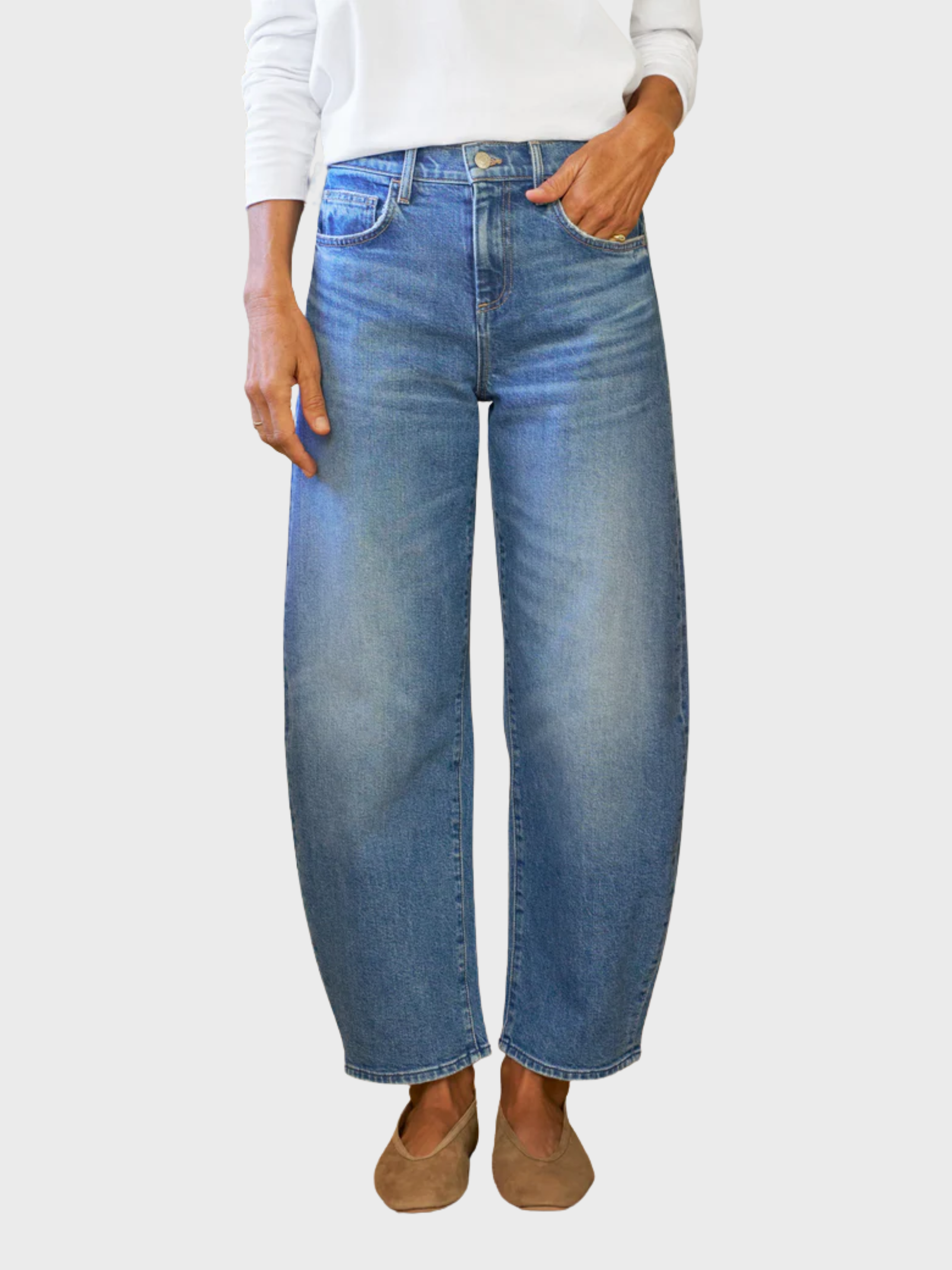 Frank & Eileen Brennan Barrel Jean 1978 Wash-Denim-West of Woodward Boutique-Vancouver-Canada