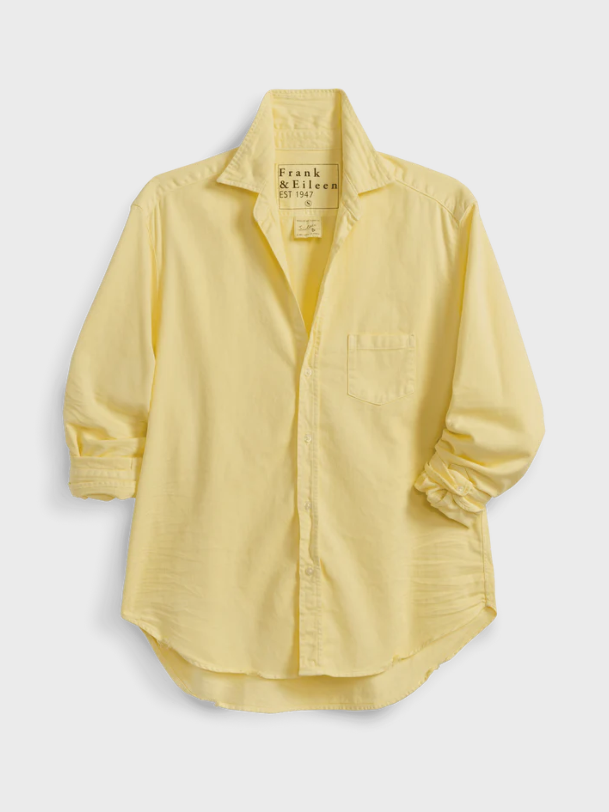 Frank & Eileen Eileen Button Up Shirt Lemon-Shirts-West of Woodward Boutique-Vancouver-Canada