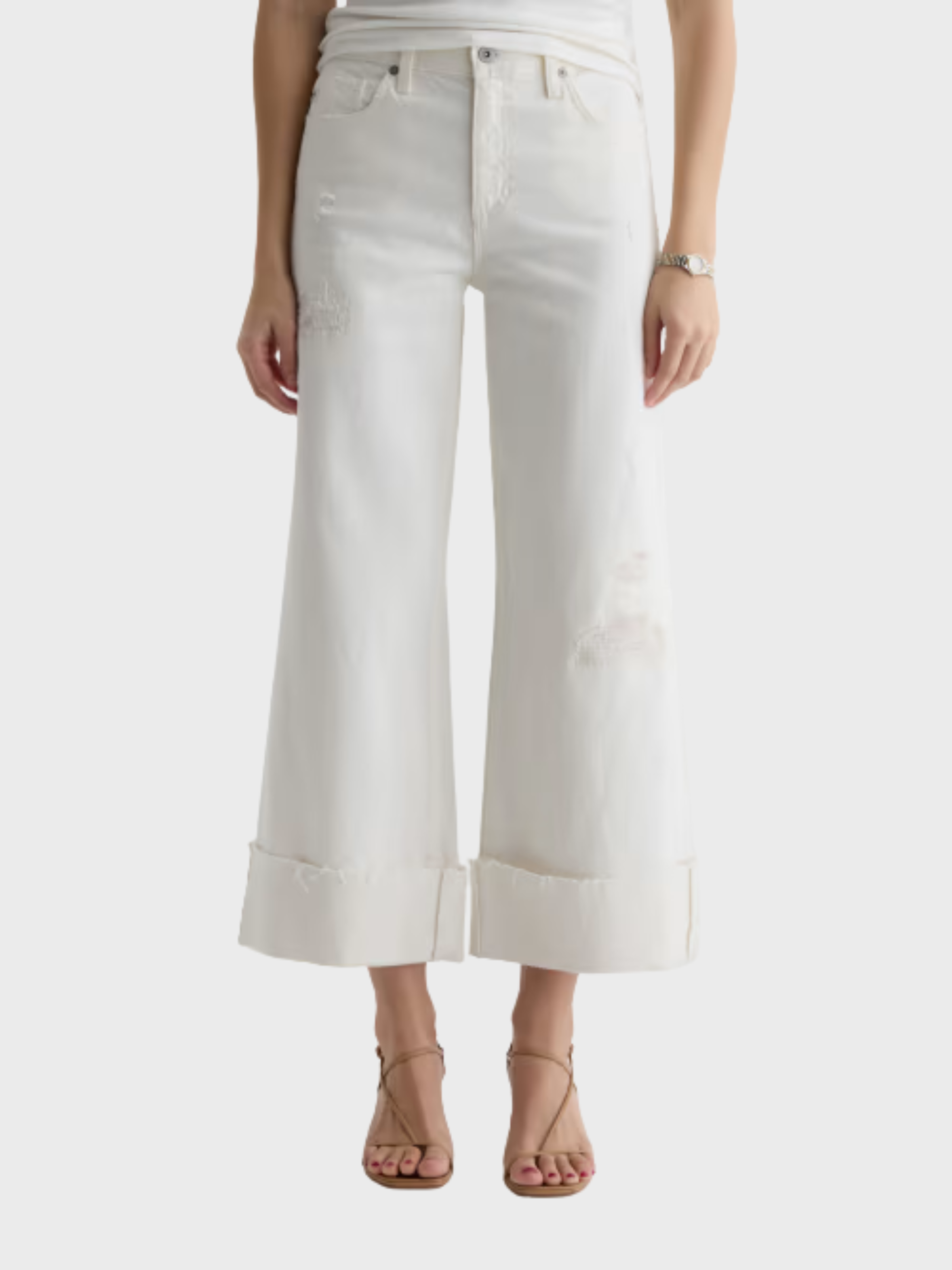 AG Saige Wide Leg Crop Powder Mended-Denim-West of Woodward Boutique-Vancouver-Canada
