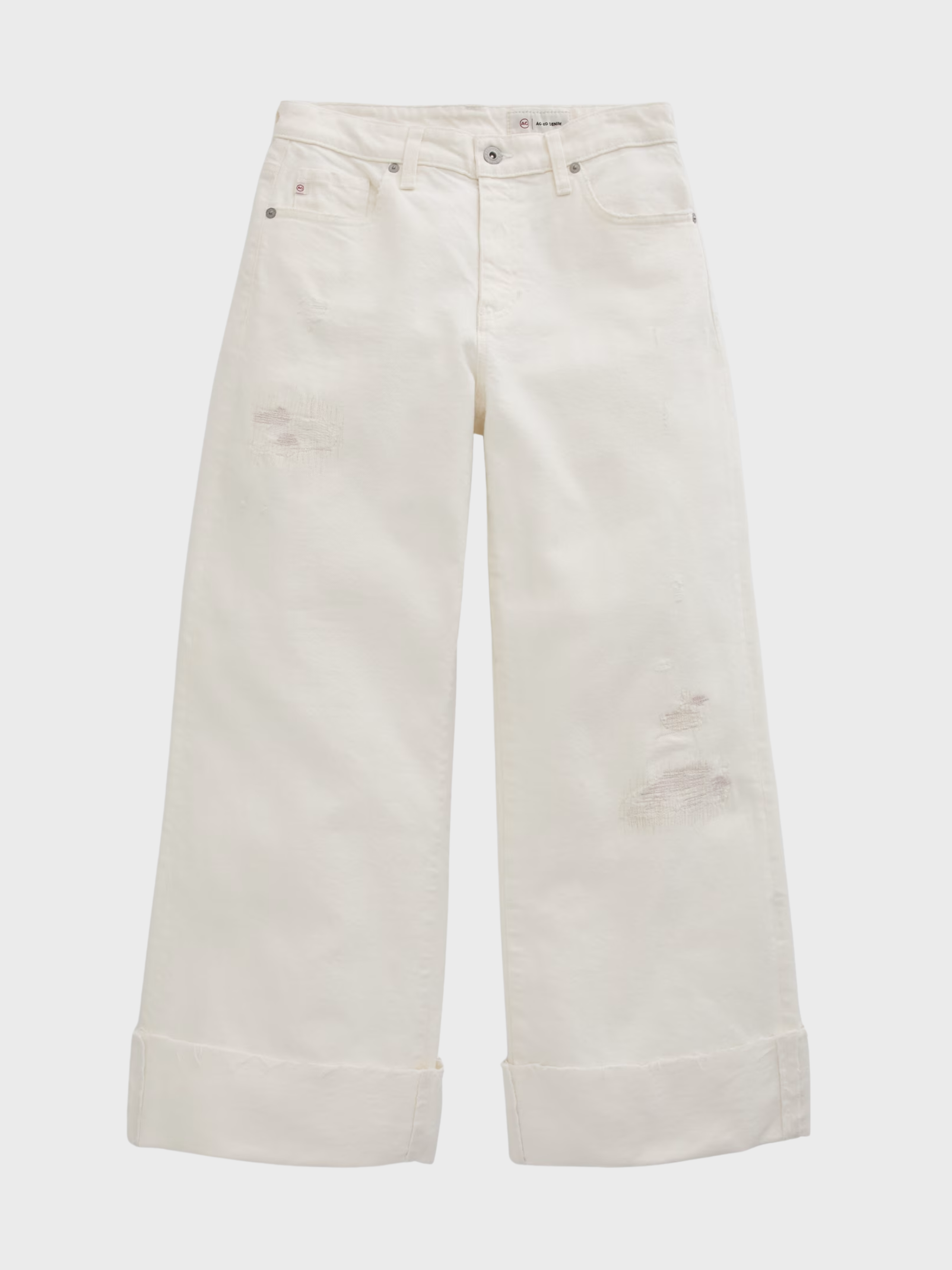 AG Saige Wide Leg Crop Powder Mended-Denim-West of Woodward Boutique-Vancouver-Canada