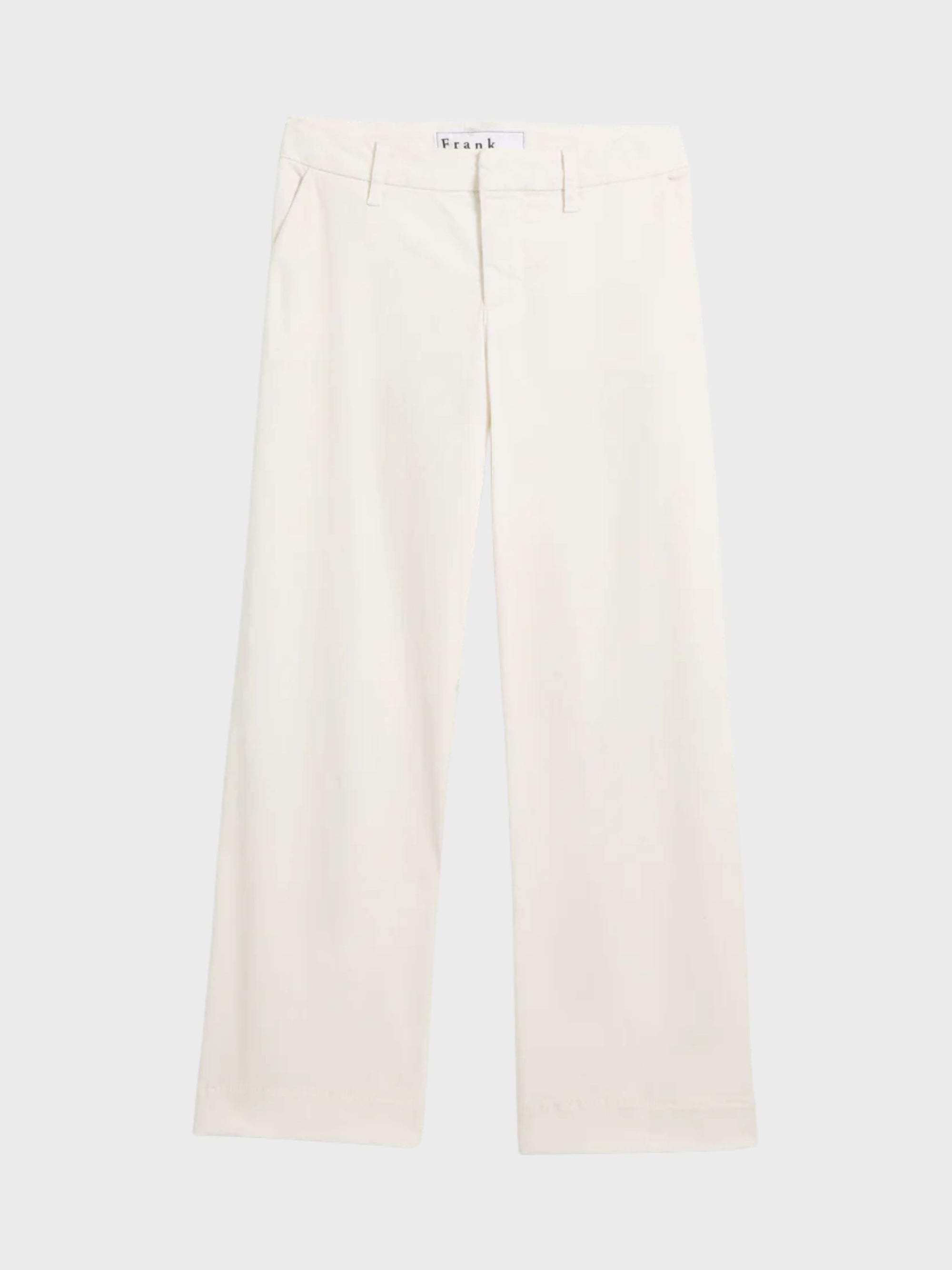 Frank & Eileen Westport Wide Leg Chino Chalk-Pants-West of Woodward Boutique-Vancouver-Canada