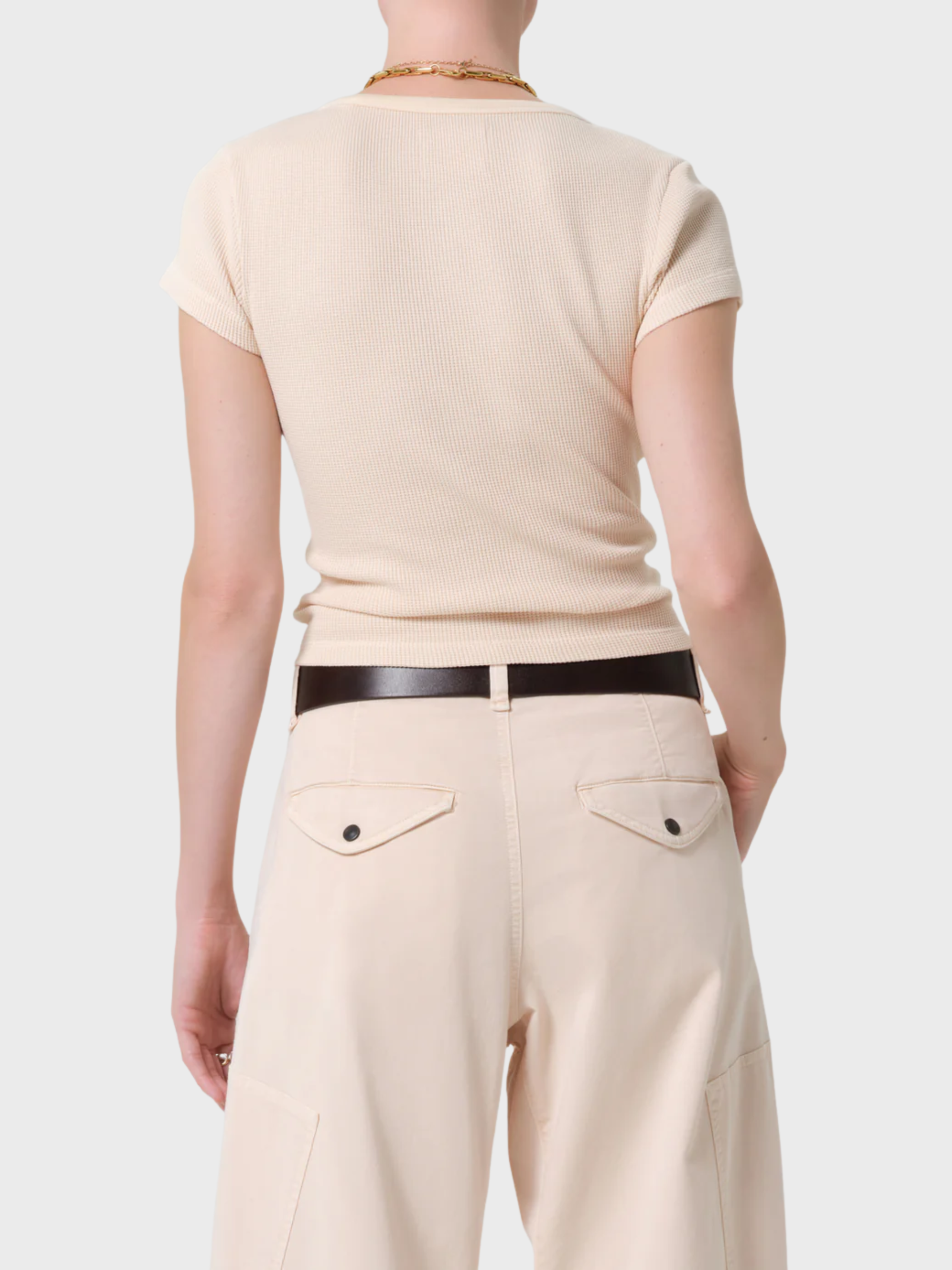 COH Baby Waffle Tee Shrimp-T-Shirts-West of Woodward Boutique-Vancouver-Canada