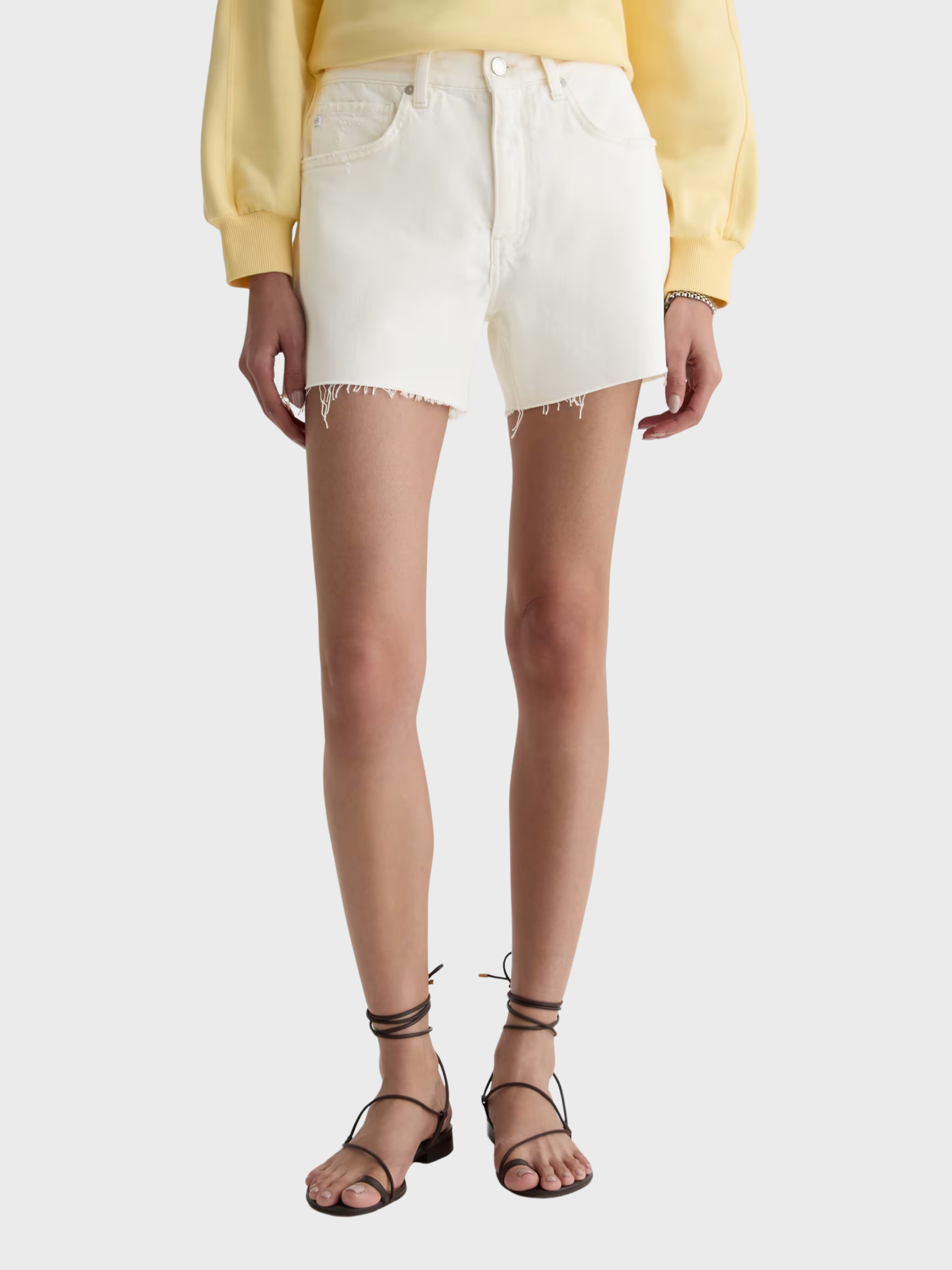 AG Halle Shorts Powder Mended-Shorts-West of Woodward Boutique-Vancouver-Canada