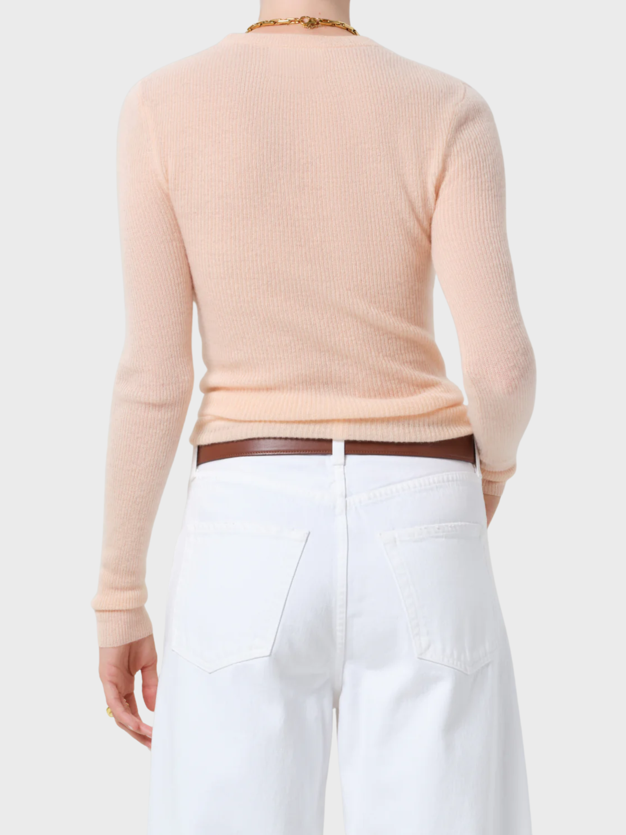 COH Alessia Crewneck Sweater Peach-Sweatshirts-West of Woodward Boutique-Vancouver-Canada