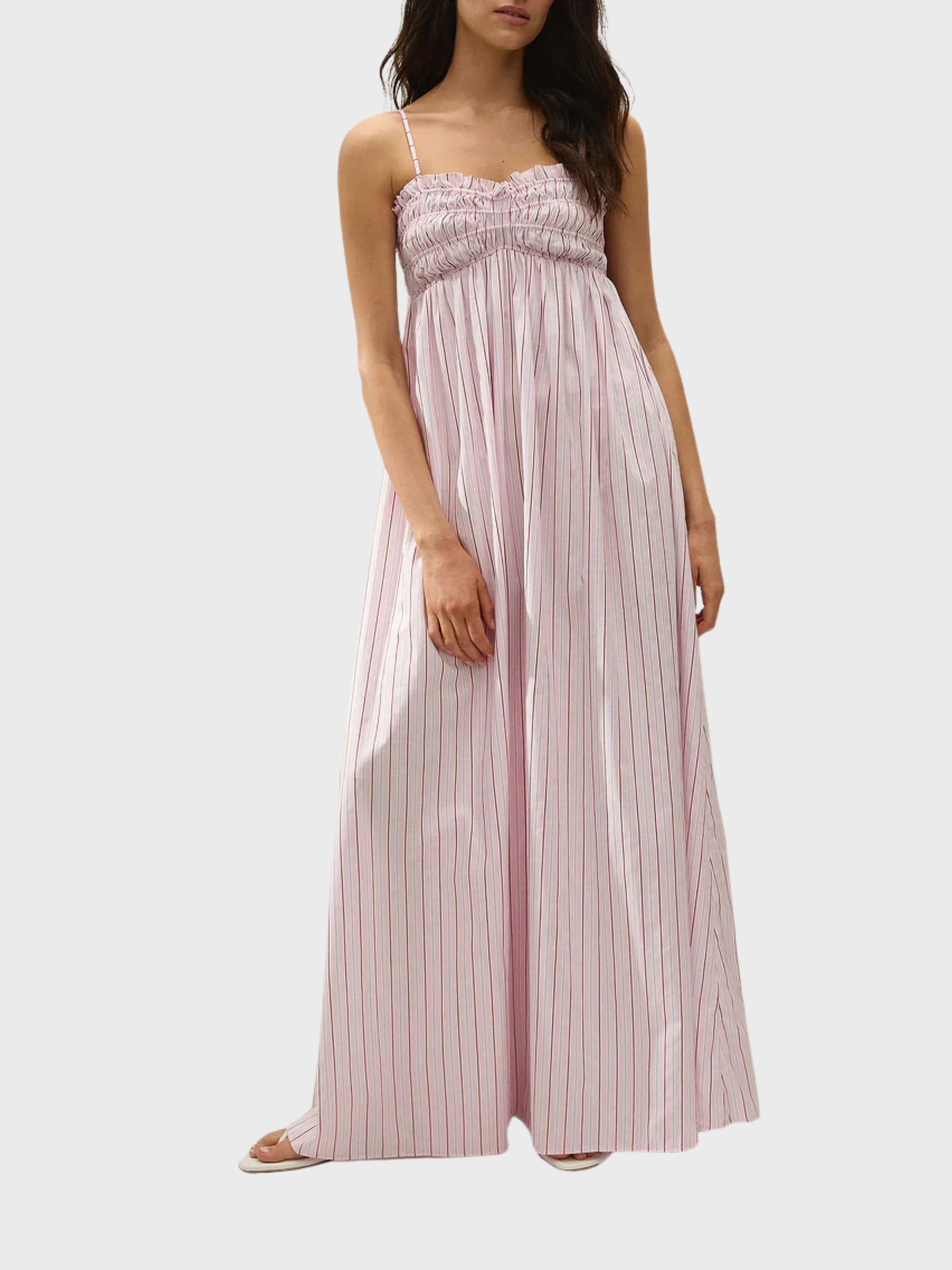 Faithfull Presa Maxi Dress Fiori Stripe Palazzo-Dresses-West of Woodward Boutique-Vancouver-Canada
