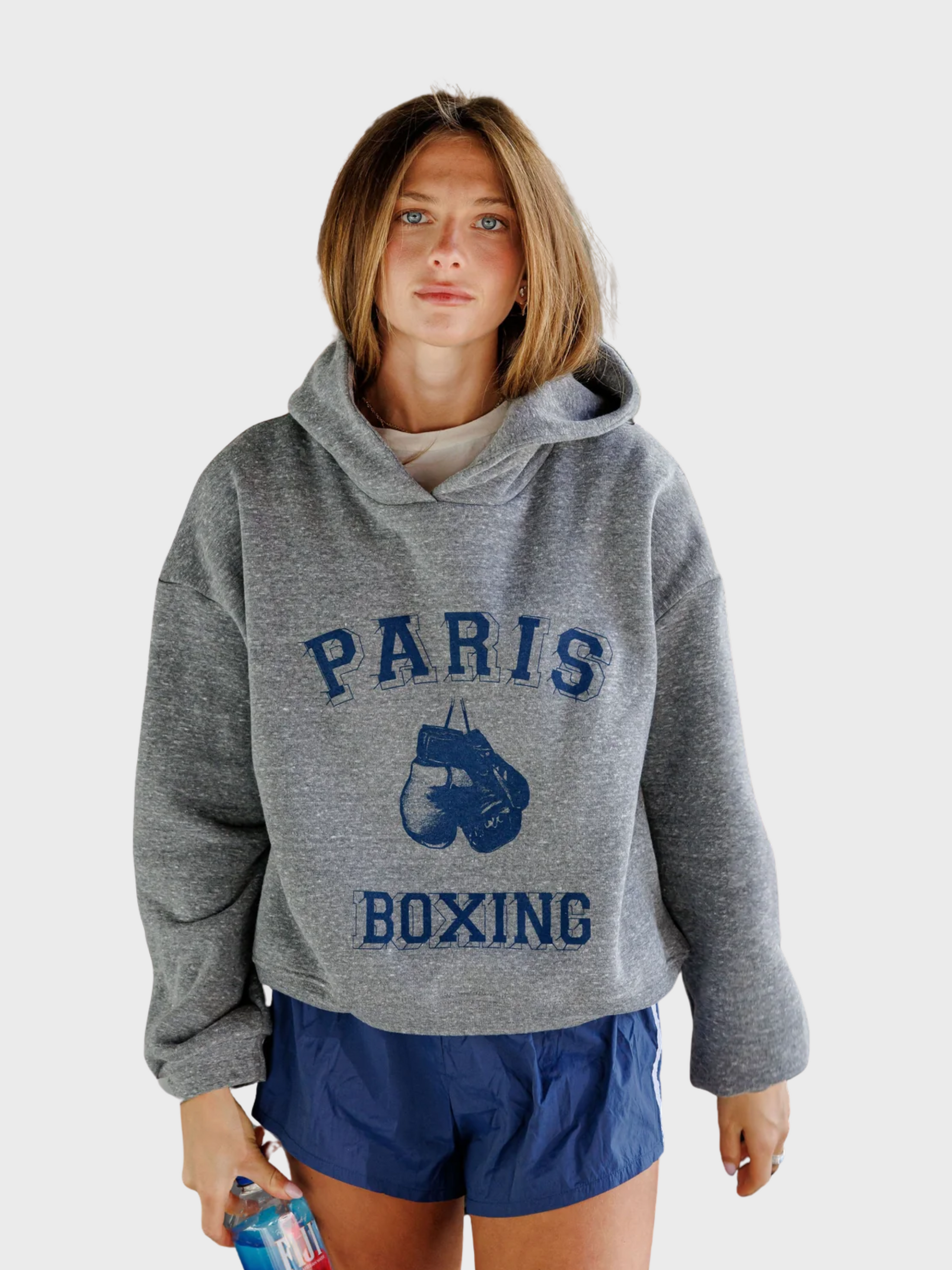 Sunny Somewhere Paris Boxing Classic Hoodie Heather Grey-Sweatshirts-West of Woodward Boutique-Vancouver-Canada