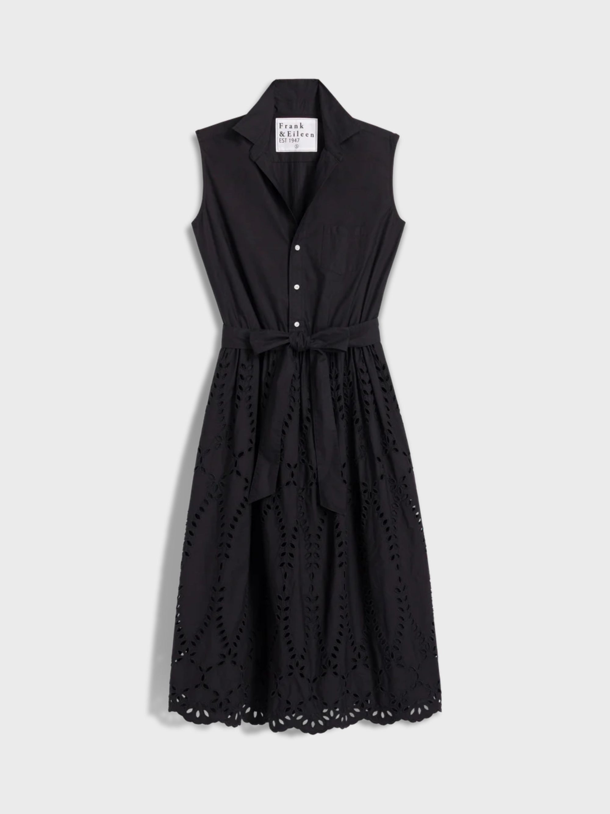 Frank & Eileen Eyelet Dress Black Eyelet-Dresses-West of Woodward Boutique-Vancouver-Canada
