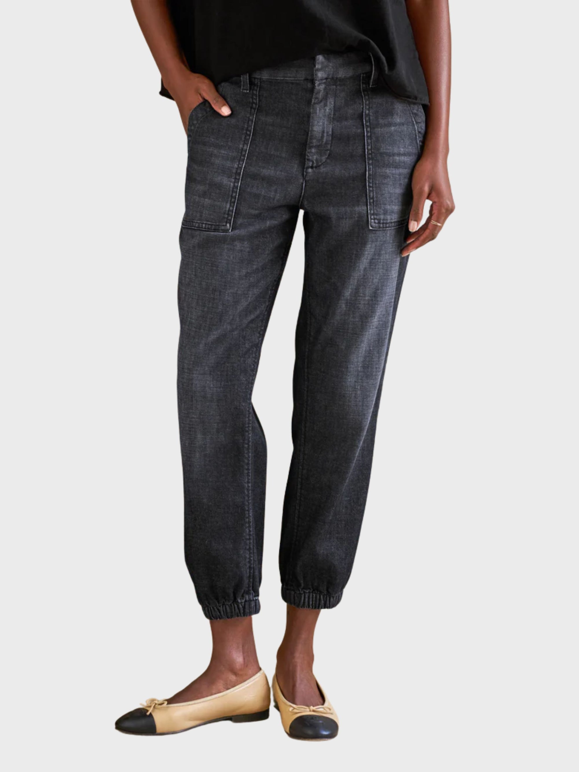 Frank & Eileen Jameson Utility Jogger 1981 Washed Black-Pants-West of Woodward Boutique-Vancouver-Canada