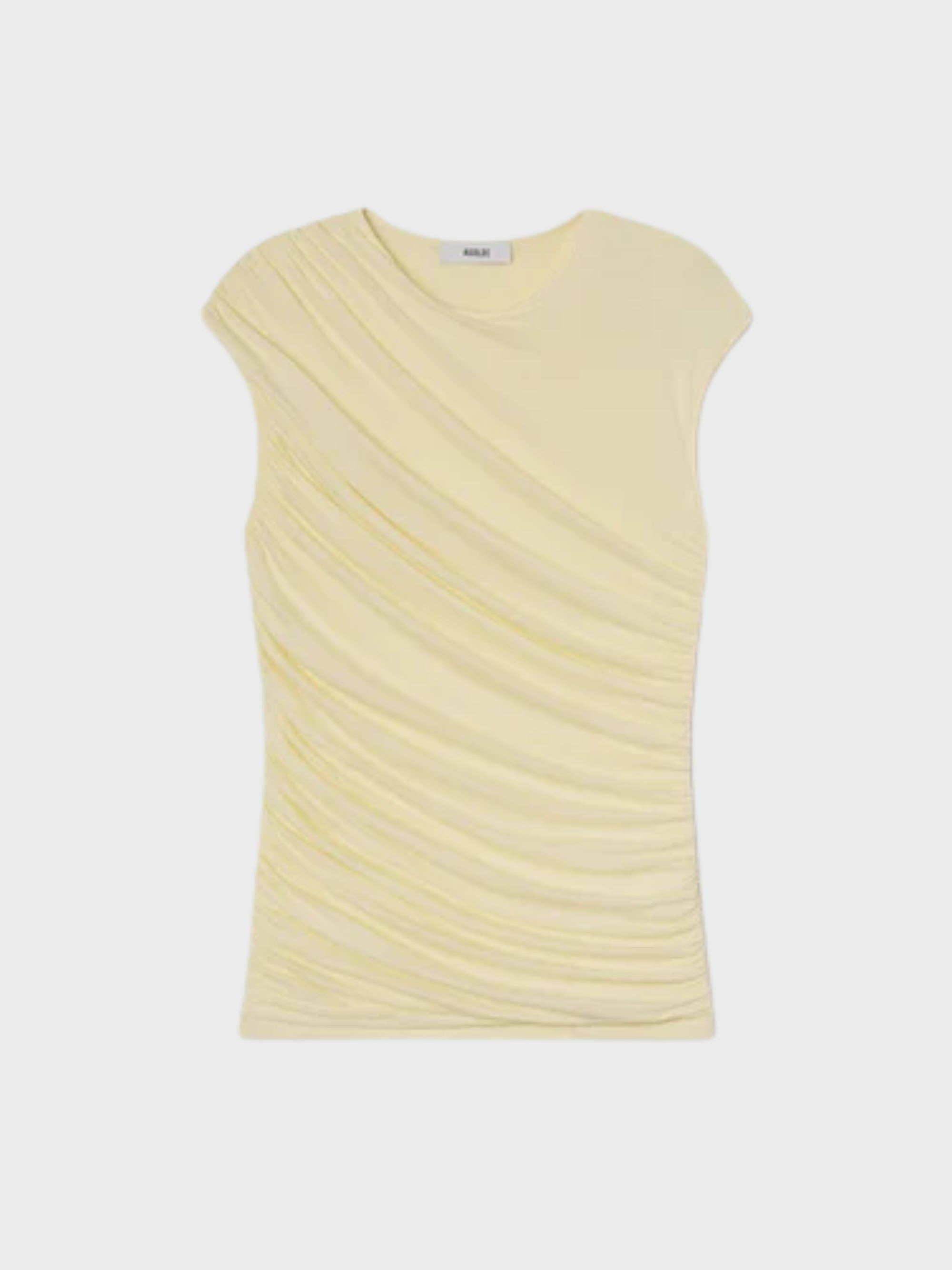 Agolde Ester Twist Tank Lemon Drop-T-Shirts-West of Woodward Boutique-Vancouver-Canada