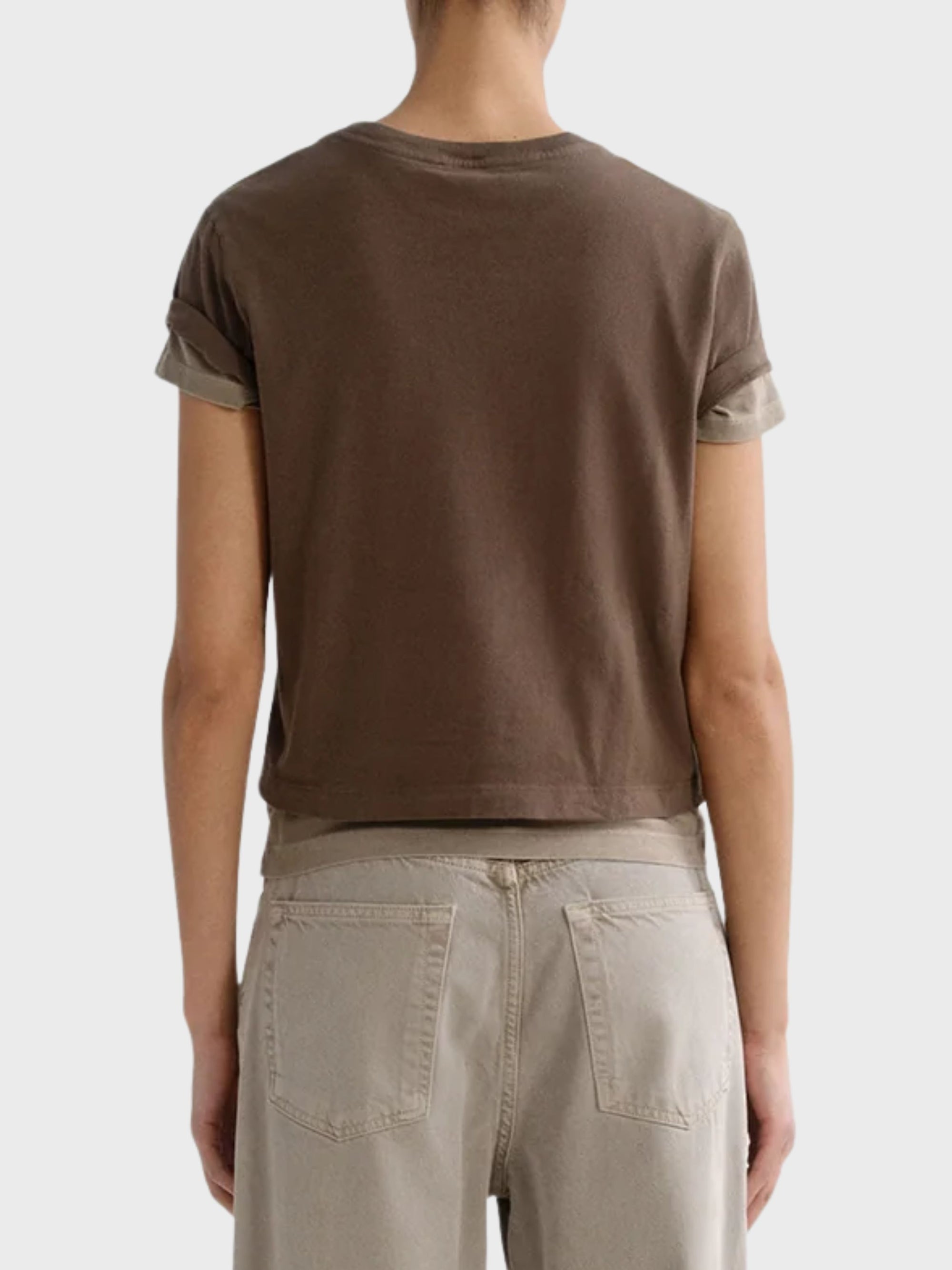 Agolde Adine Shrunken Tee Uniform-T-Shirts-West of Woodward Boutique-Vancouver-Canada