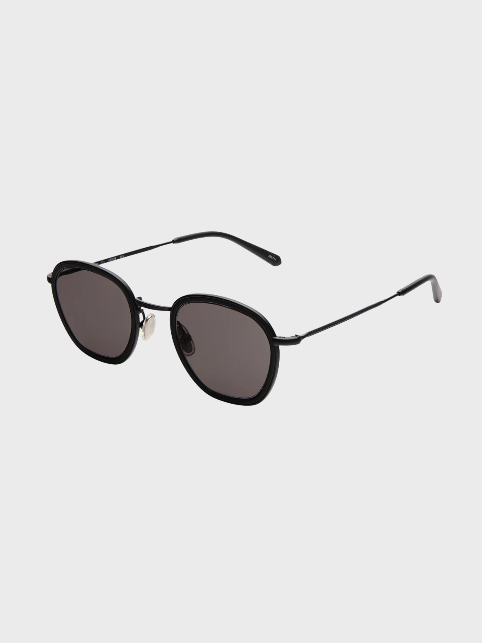 Illesteva Prince Tate Matte Black Grey Lense Sunglasses-Accessories-West of Woodward Boutique-Vancouver-Canada