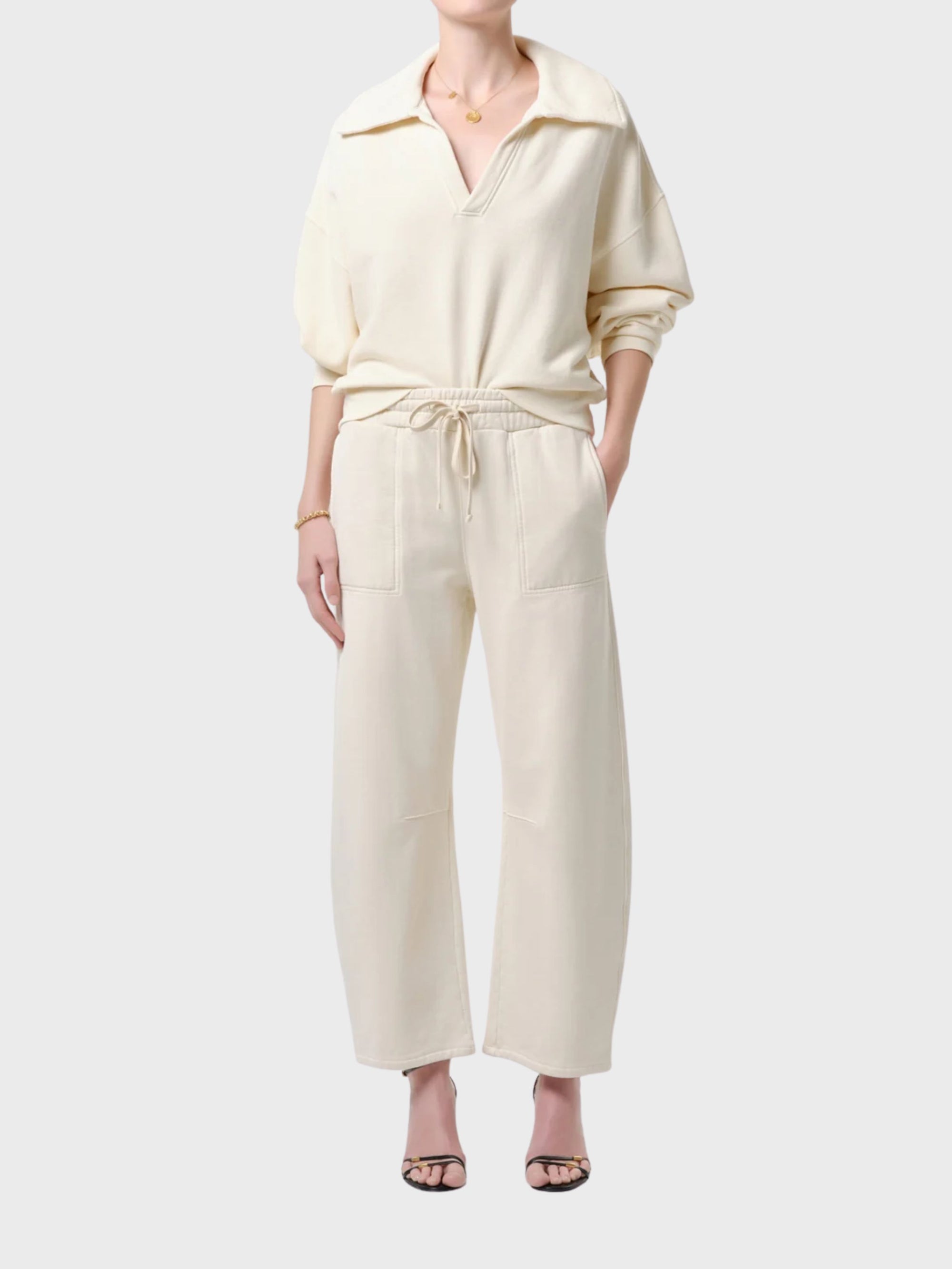 COH Freya Sweatpant Cream-Sweatshirts-West of Woodward Boutique-Vancouver-Canada