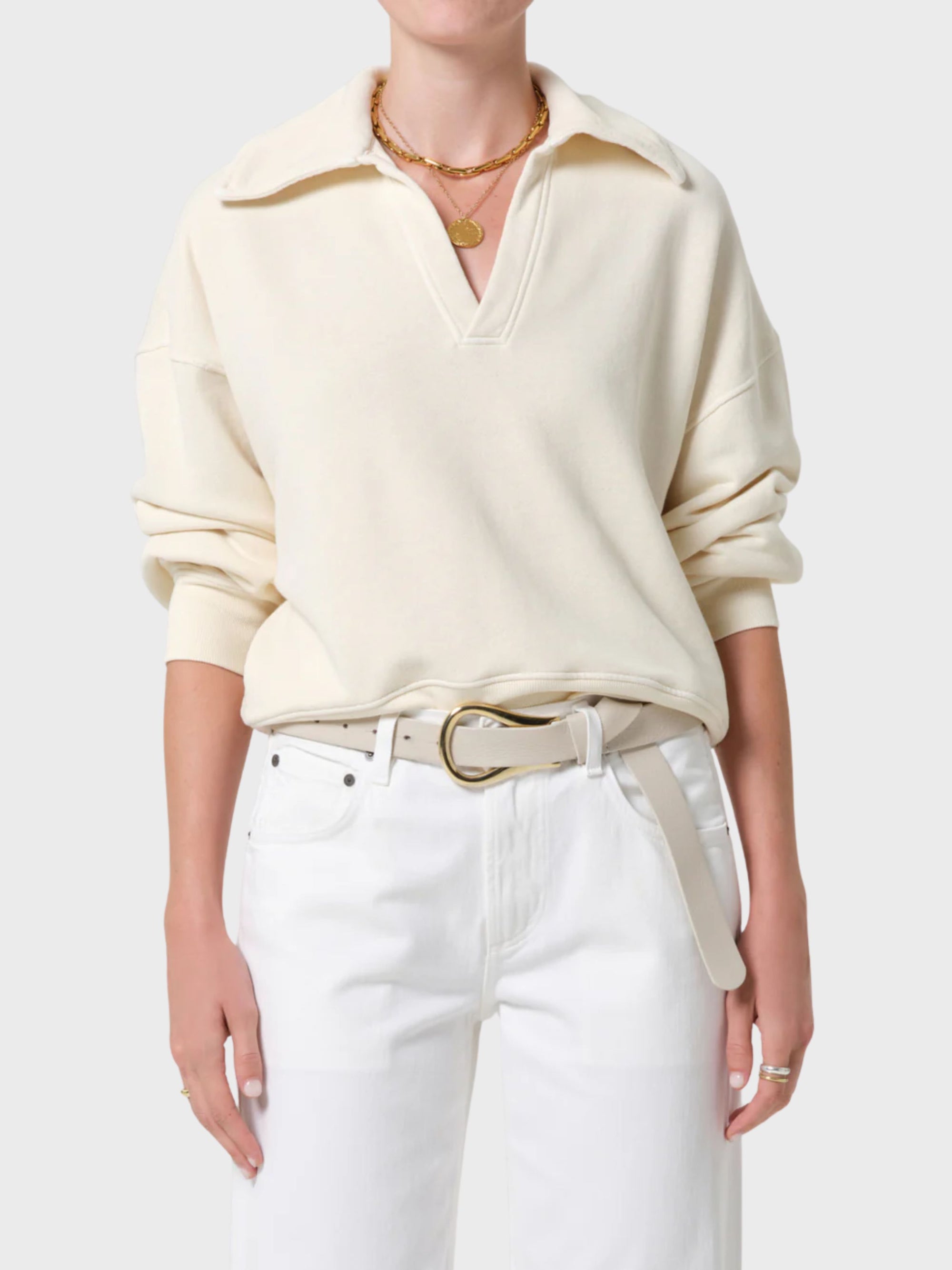 COH Trapeze Pullover Sweatshirt Cream-Sweatshirts-West of Woodward Boutique-Vancouver-Canada