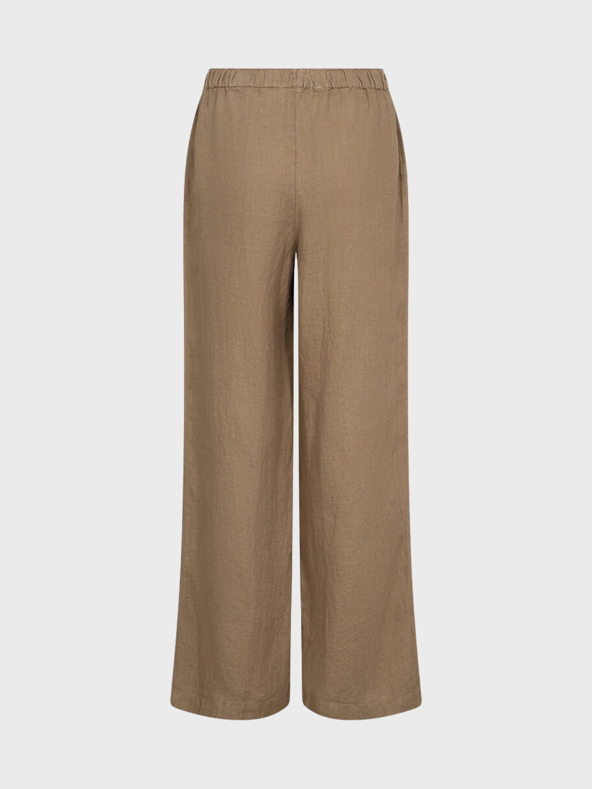 Mos Mosh Emmi Linen Pant Petrified Oak-Pants-West of Woodward Boutique-Vancouver-Canada