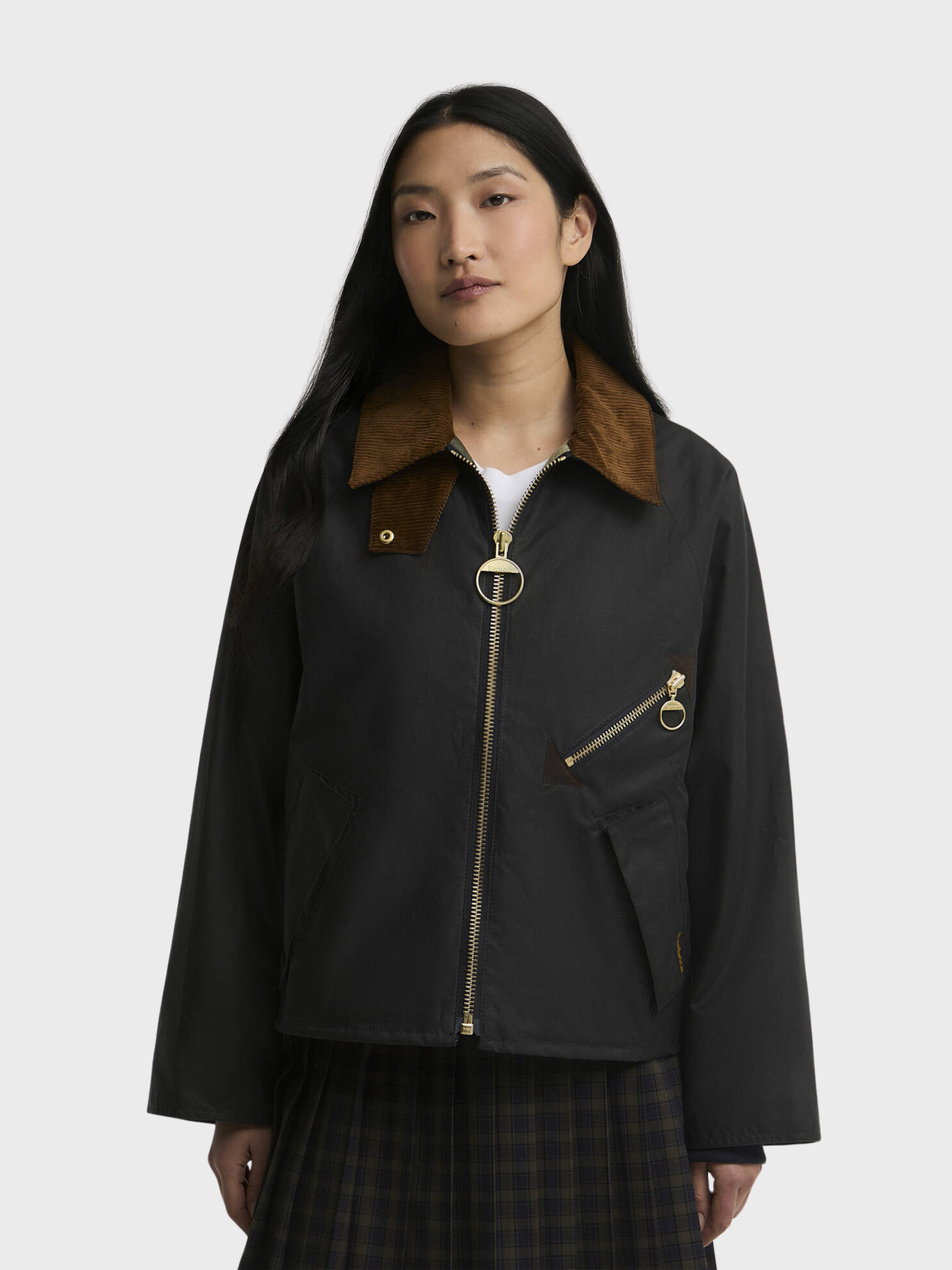 Barbour Arlene Wax Jacket Navy Ancient-Coats-West of Woodward Boutique-Vancouver-Canada