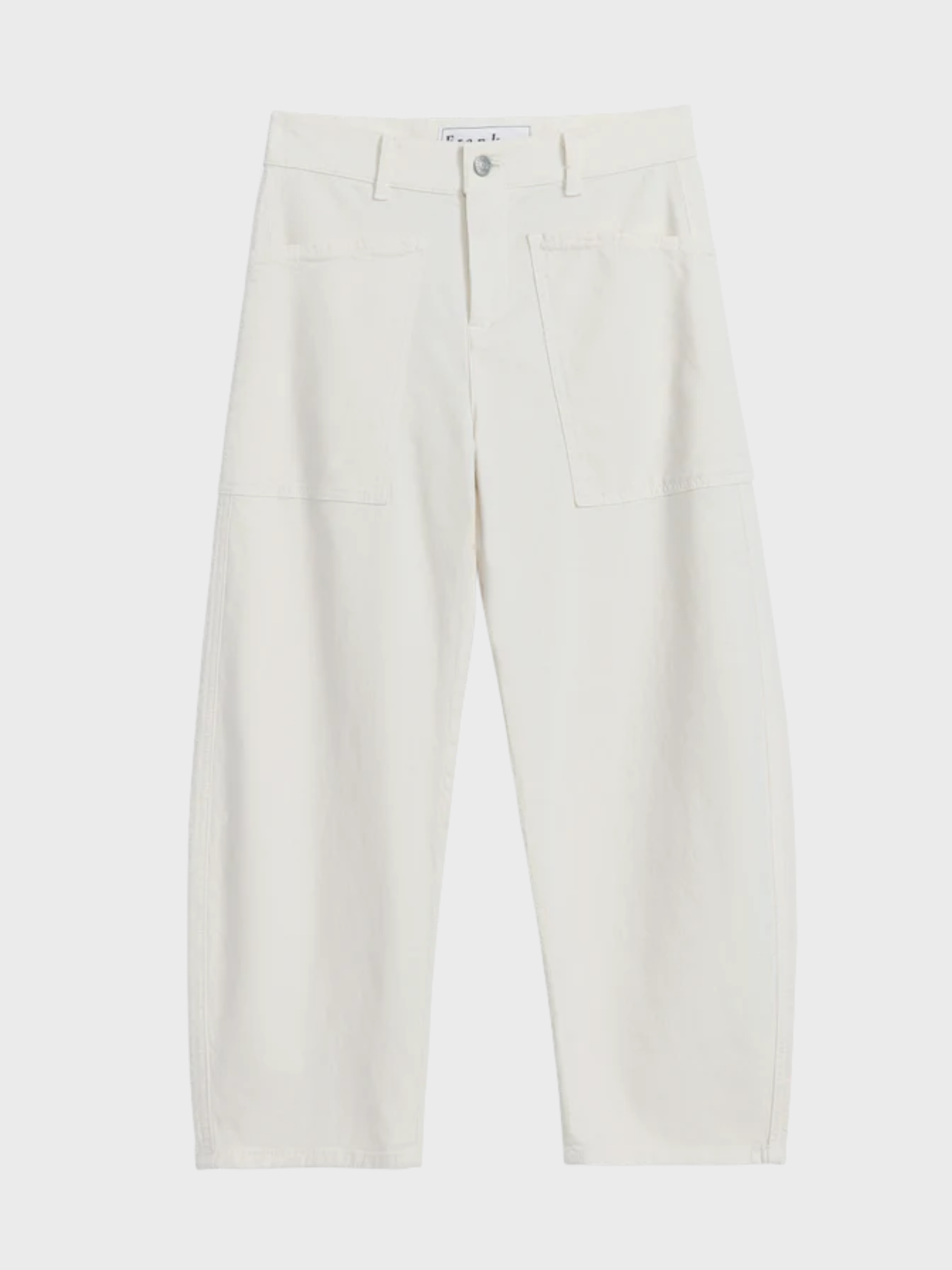 Frank & Eileen Bray Twill Barrel Pant Chalk-Pants-West of Woodward Boutique-Vancouver-Canada