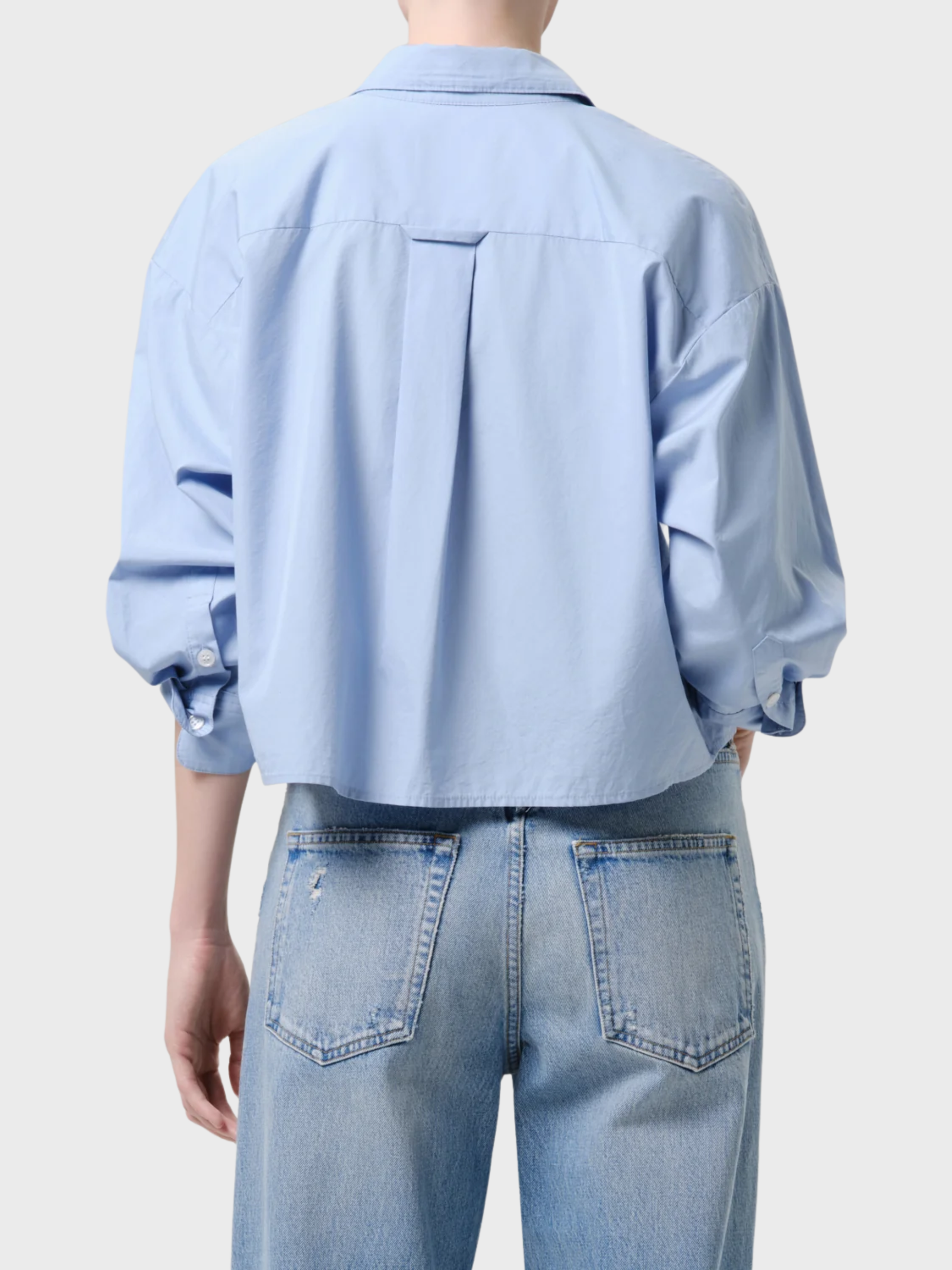 COH Petit Ami Button Up Shirt French Blue-Shirts-West of Woodward Boutique-Vancouver-Canada