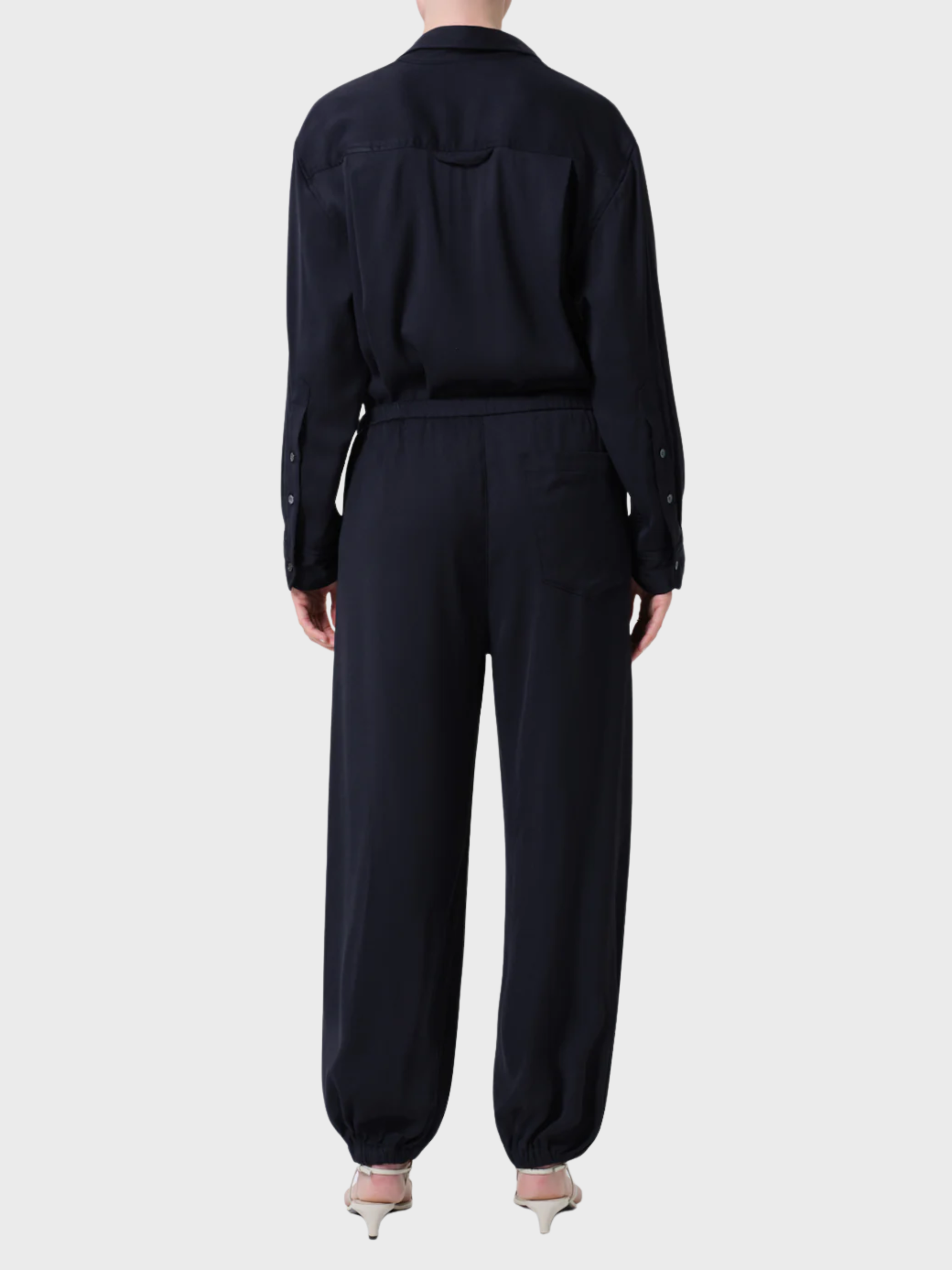 COH Bubble Pull On Pant Portofino Twill Navy-Pants-West of Woodward Boutique-Vancouver-Canada
