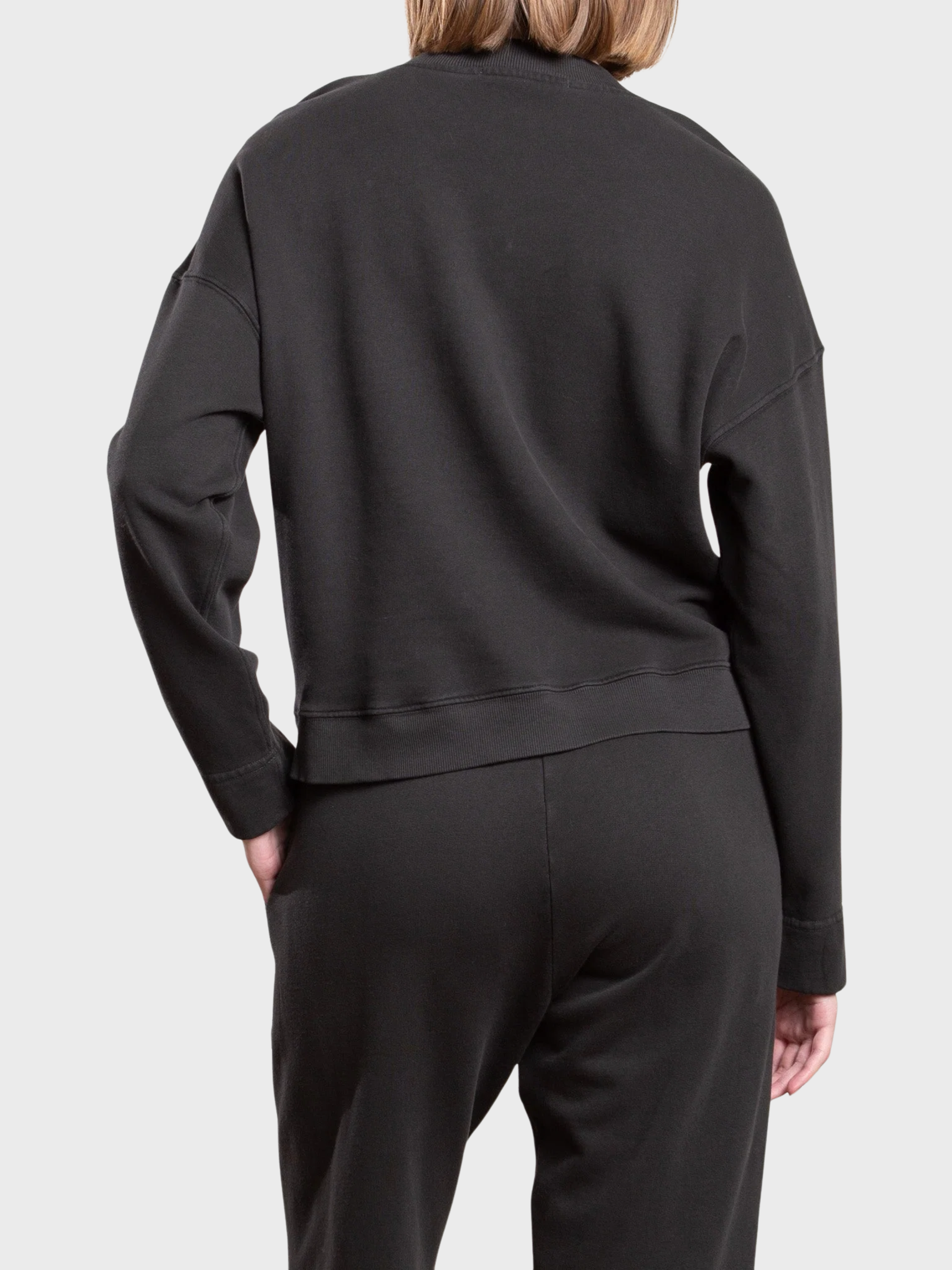 Pharaoh Roman Henley Sweatshirt Vintage Black-Sweatshirts-West of Woodward Boutique-Vancouver-Canada
