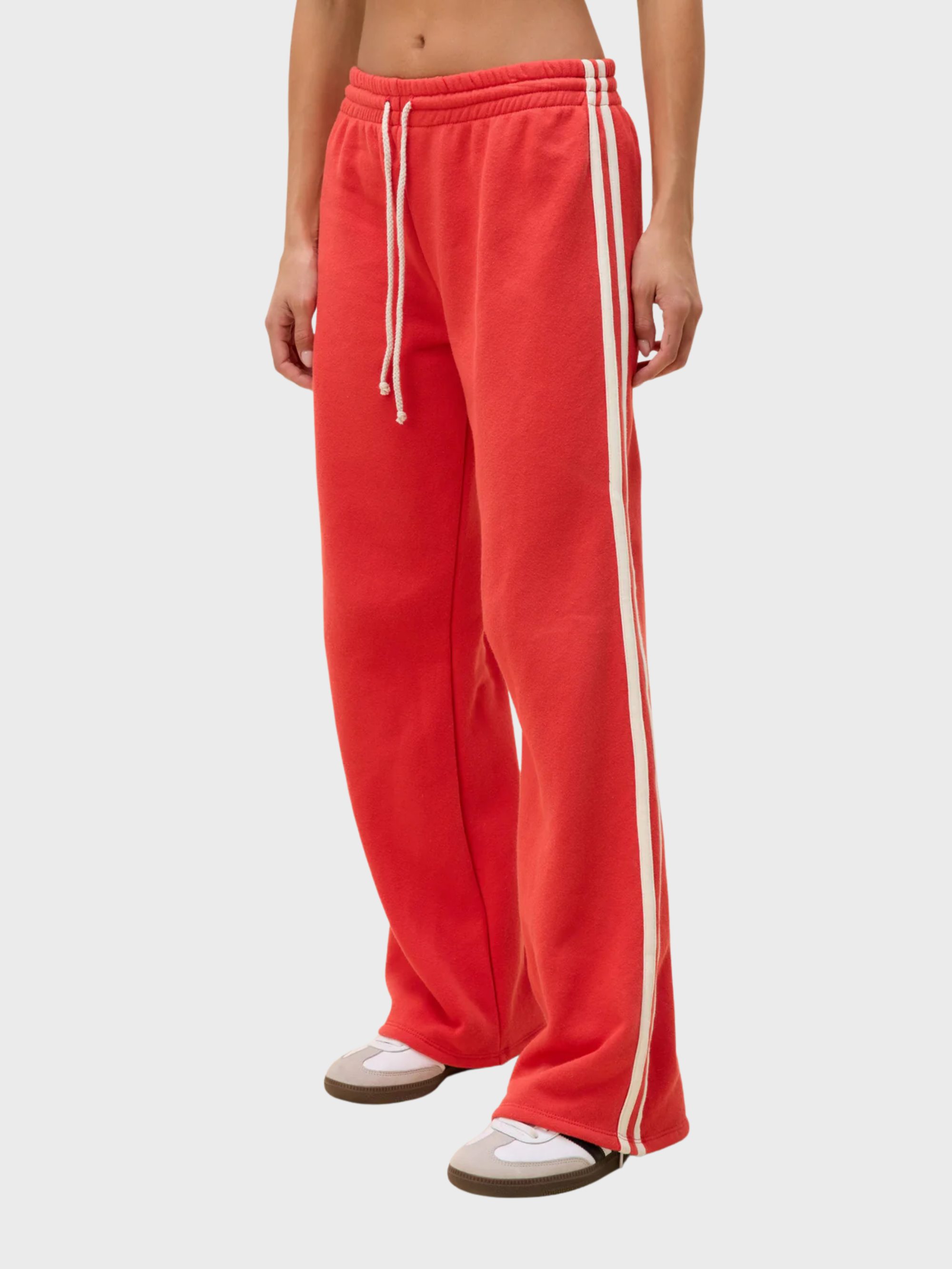 Daydreamer Solid Track Pant Vintage Red-Pants-West of Woodward Boutique-Vancouver-Canada