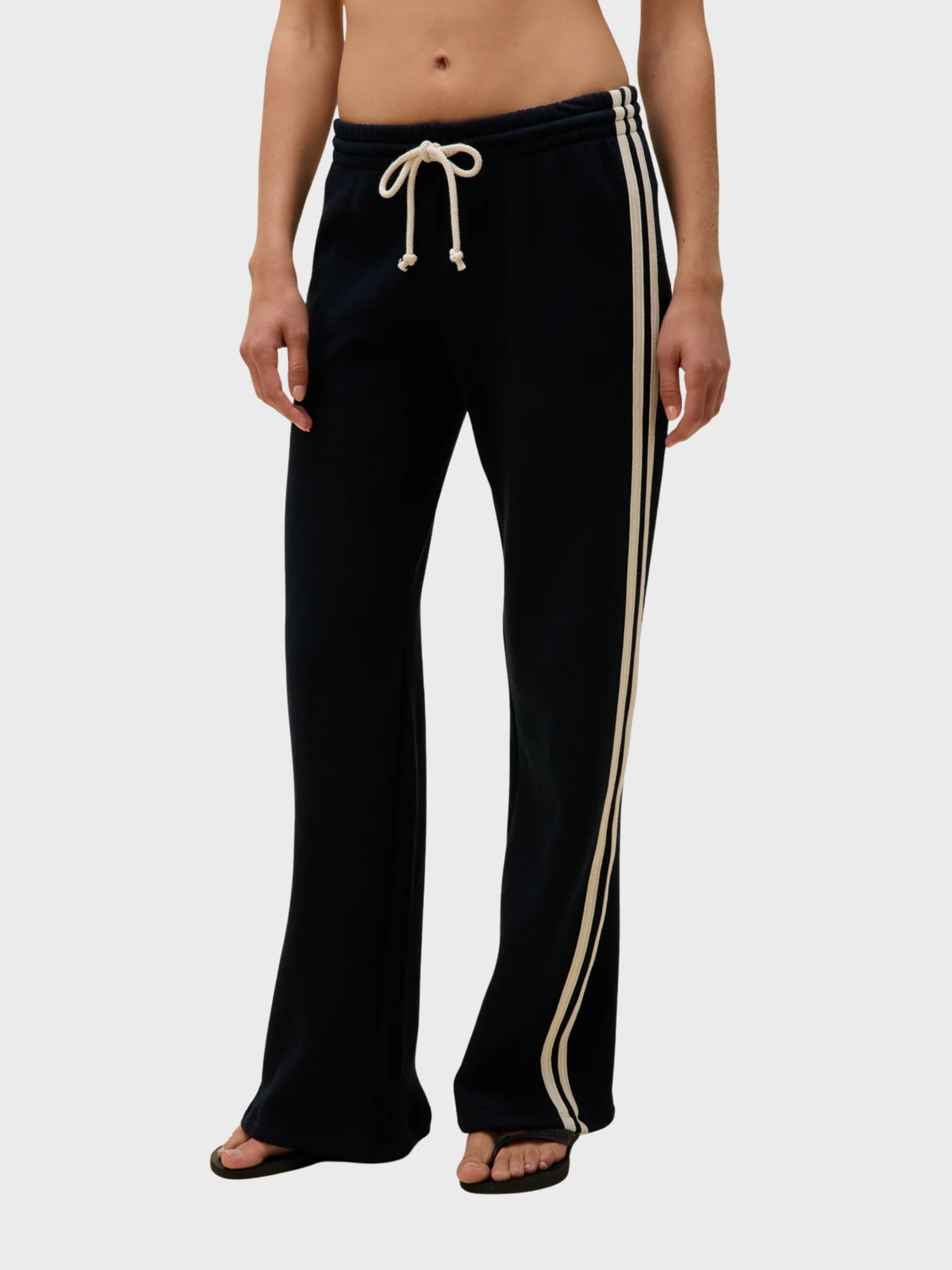 Daydreamer Solid Track Pant Black Onyx-Pants-West of Woodward Boutique-Vancouver-Canada